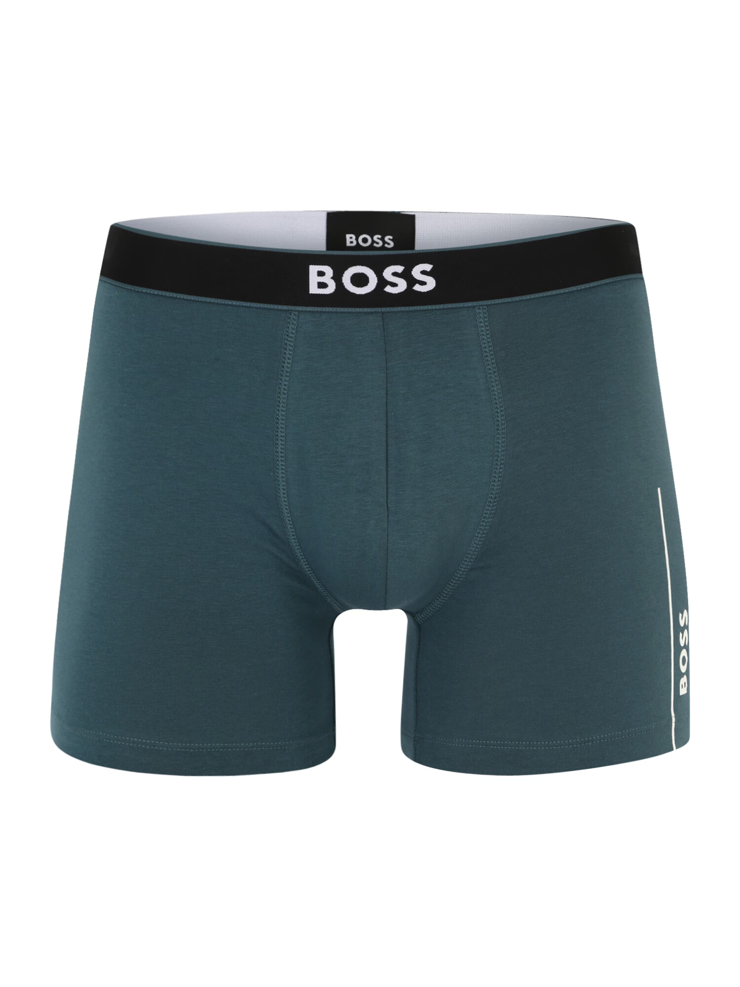 BOSS Black Boxeri verde petrol / negru / alb - Pled.ro