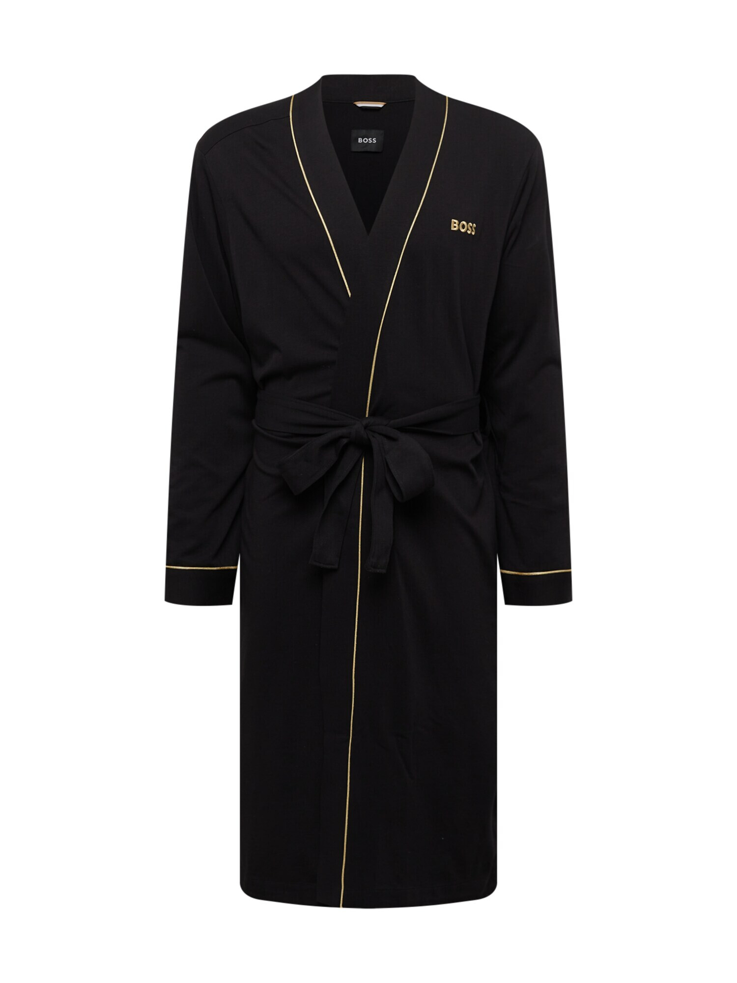 BOSS Black Halat de baie lung 'Xmas Kimono' bej deschis / negru - Pled.ro