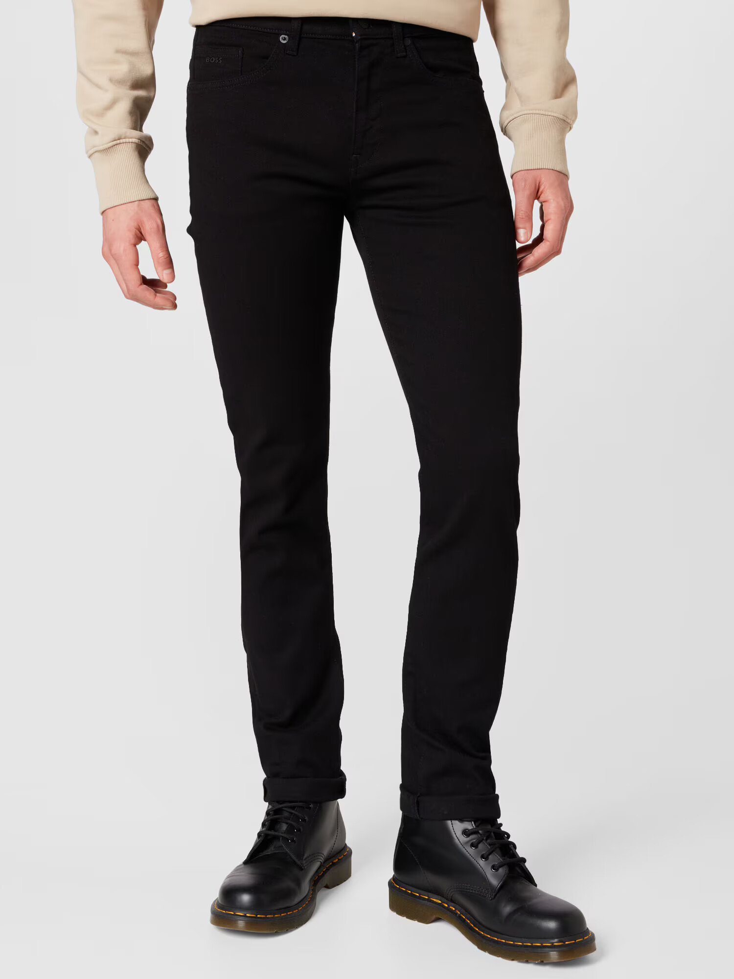 BOSS Black Jeans 'Delaware' negru denim - Pled.ro