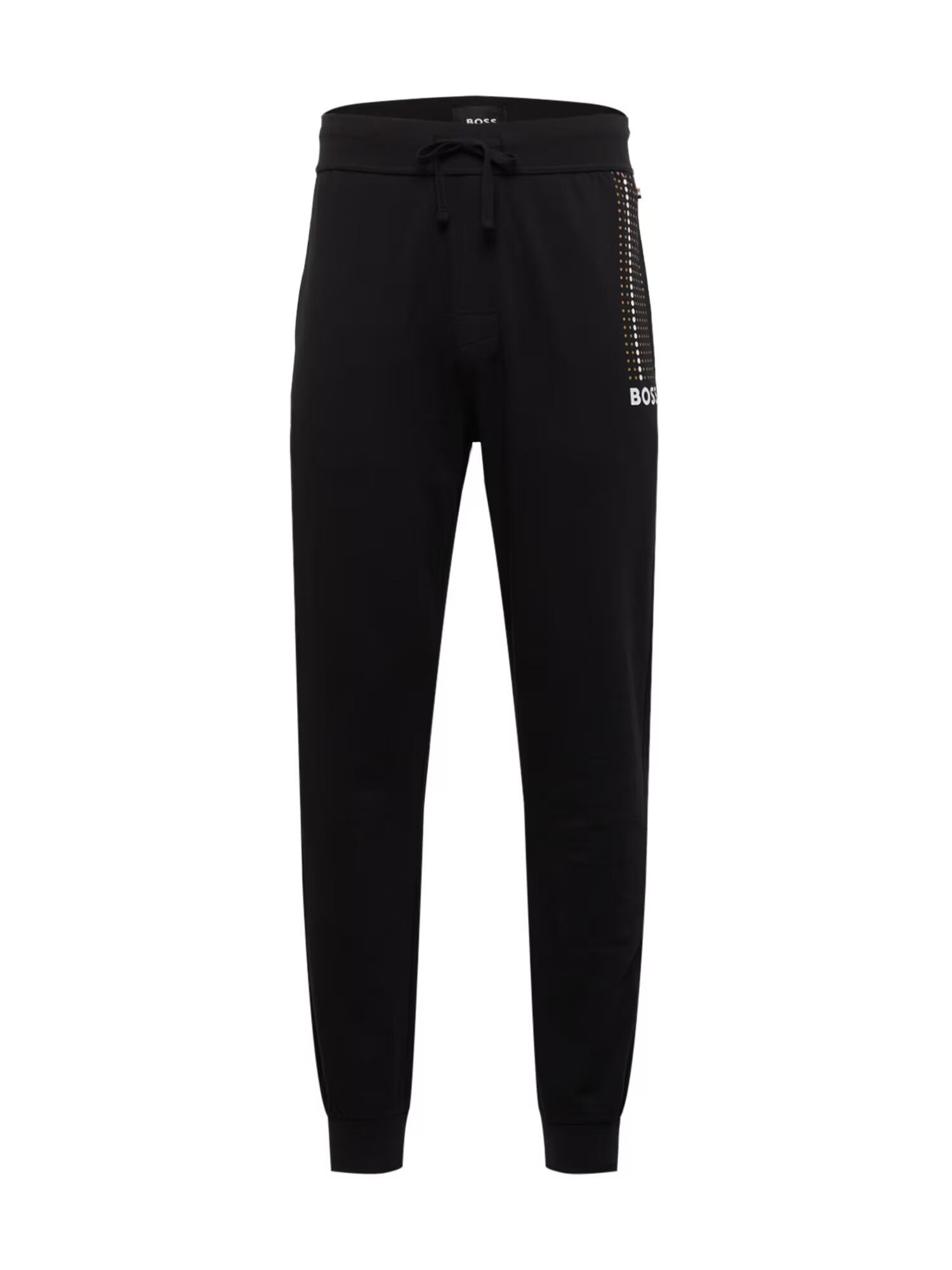 BOSS Black Pantaloni 'Authentic' maro cappuccino / negru / alb - Pled.ro