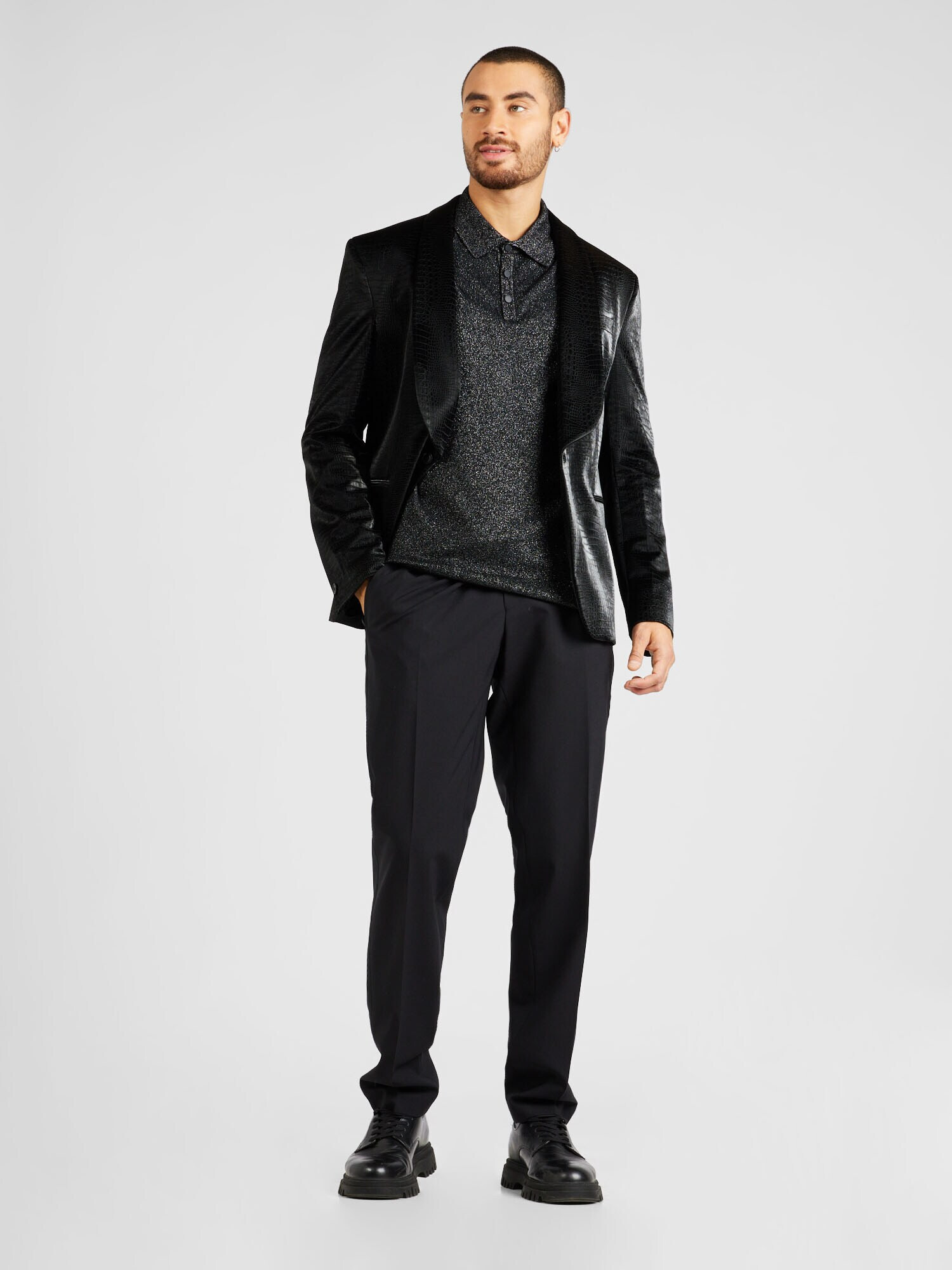 BOSS Black Pantaloni cu dungă 'Genius-Tux-231' negru - Pled.ro