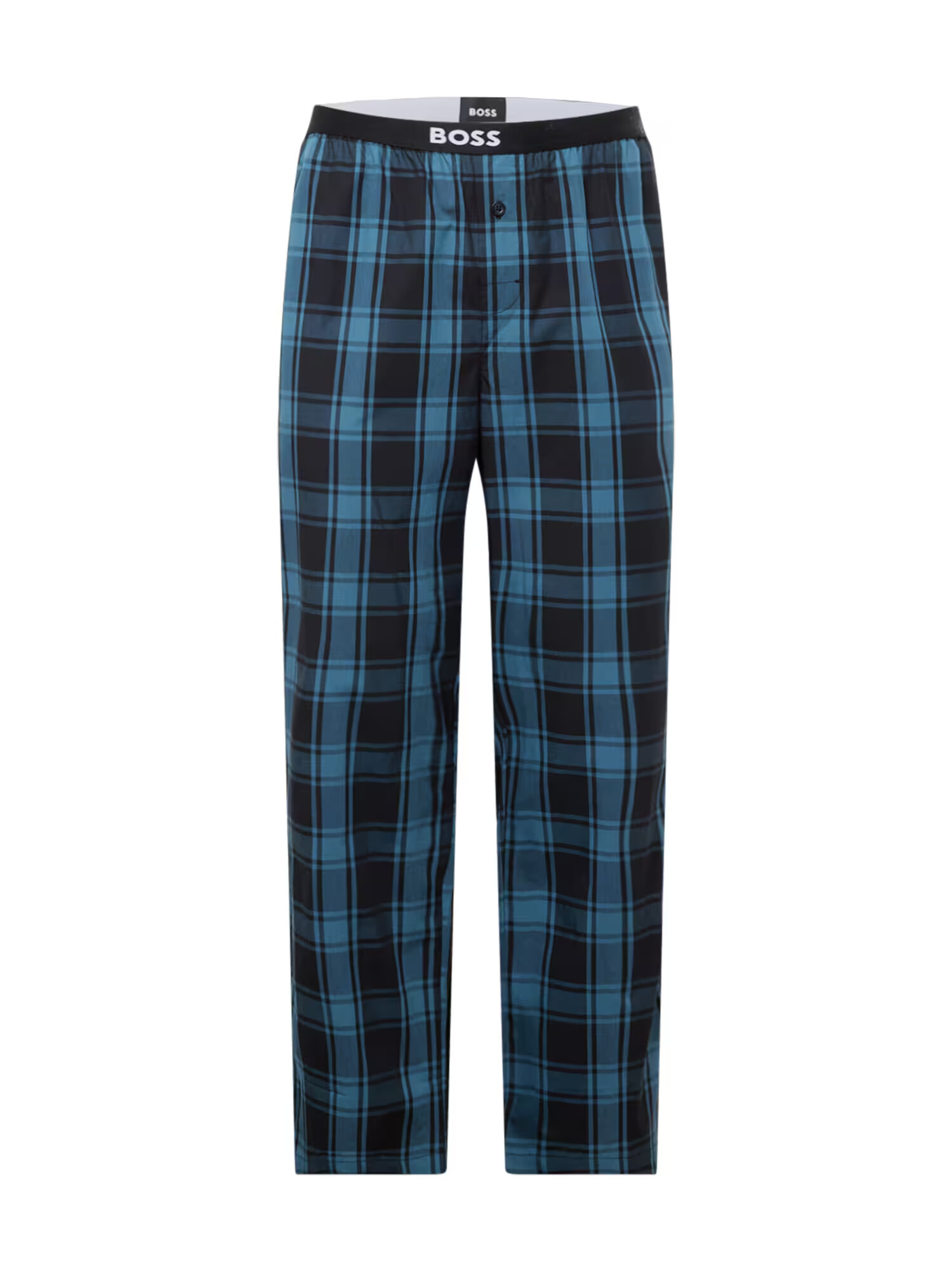 BOSS Black Pantaloni de pijama 'Easy' albastru noapte / cyan / alb - Pled.ro