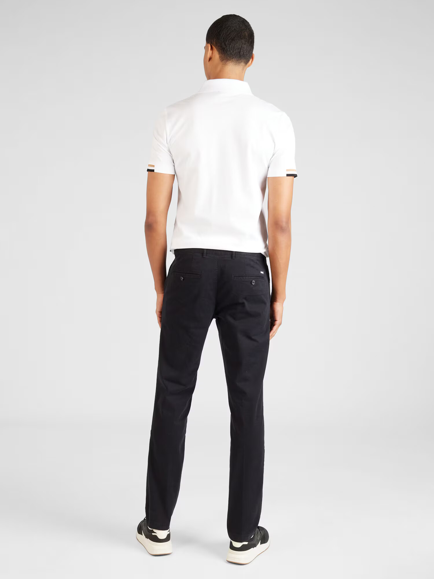 BOSS Black Pantaloni eleganți 'Crigan3-D' bej închis / negru / alb - Pled.ro