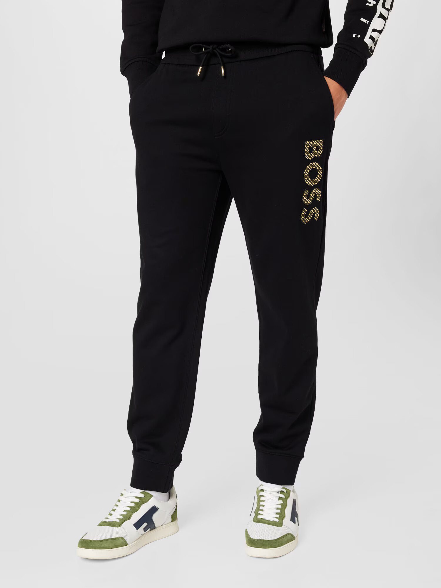 BOSS Black Pantaloni 'Lamont' auriu / negru - Pled.ro