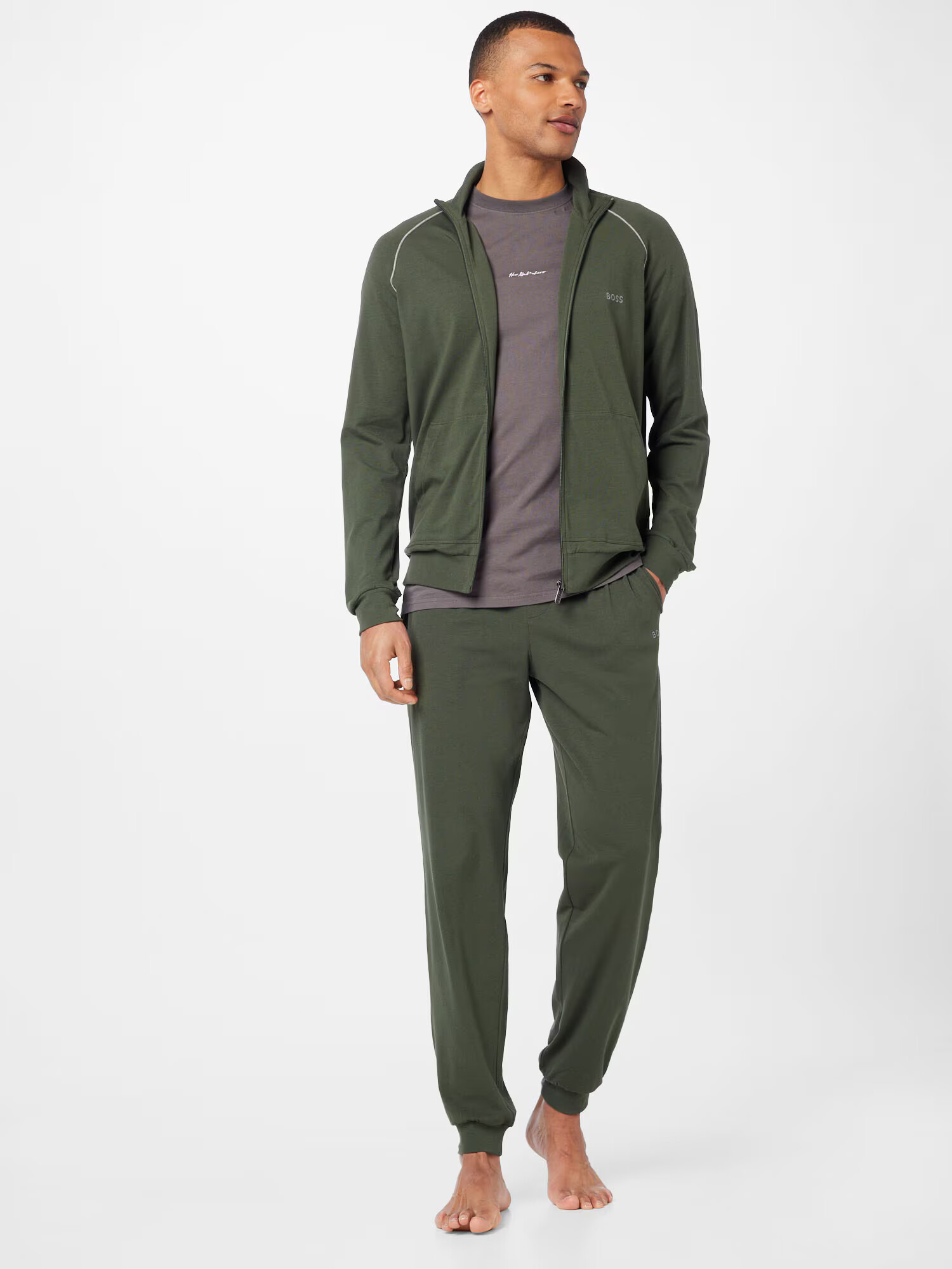 BOSS Black Pantaloni 'Mix&Match' verde închis - Pled.ro