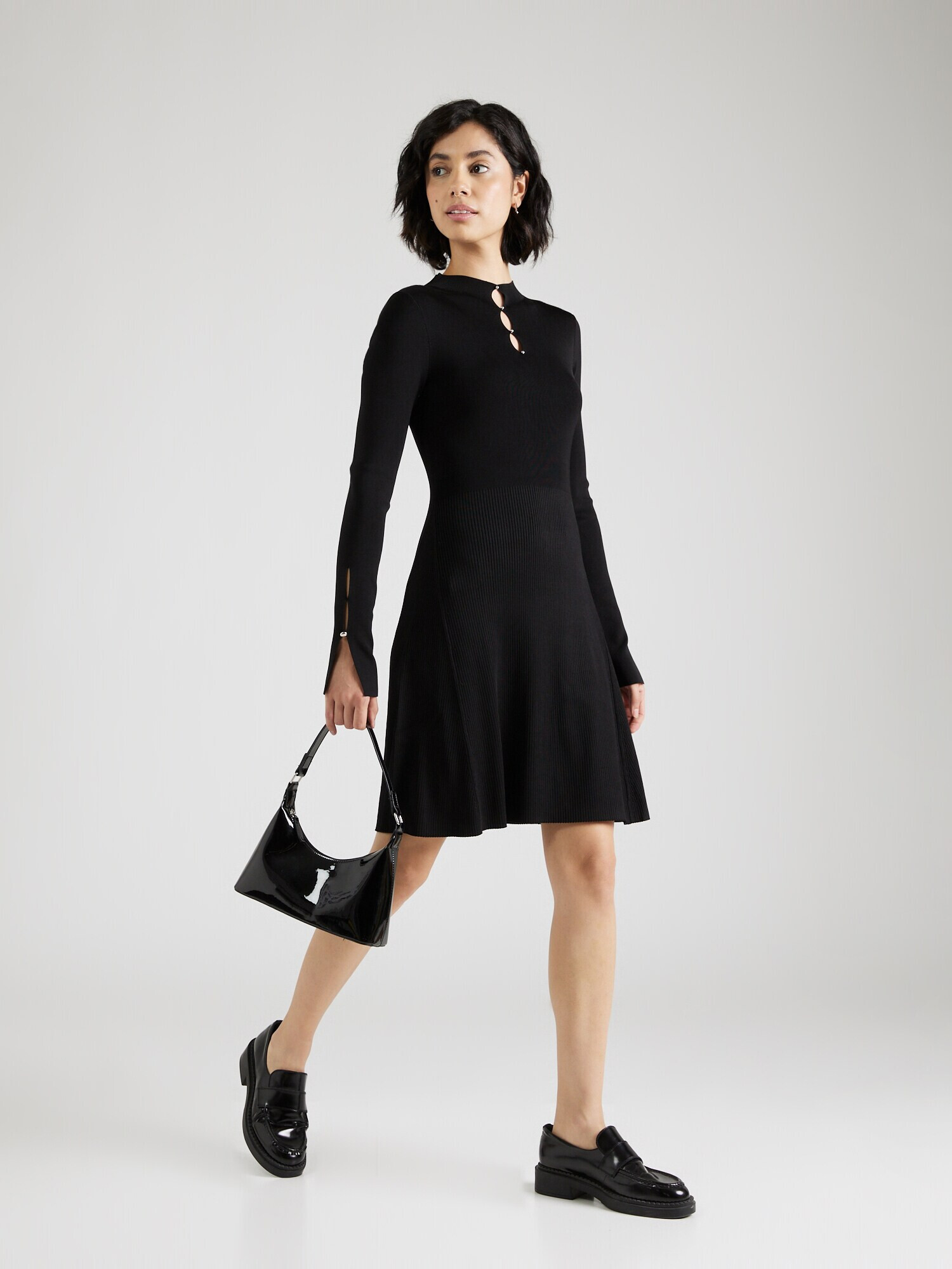 BOSS Black Rochie tricotat 'Fuglia' negru - Pled.ro