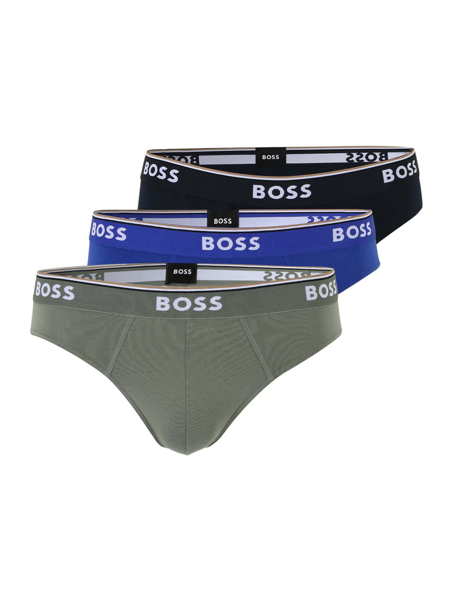 BOSS Black Slip albastru / bleumarin / gri fumuriu / alb - Pled.ro