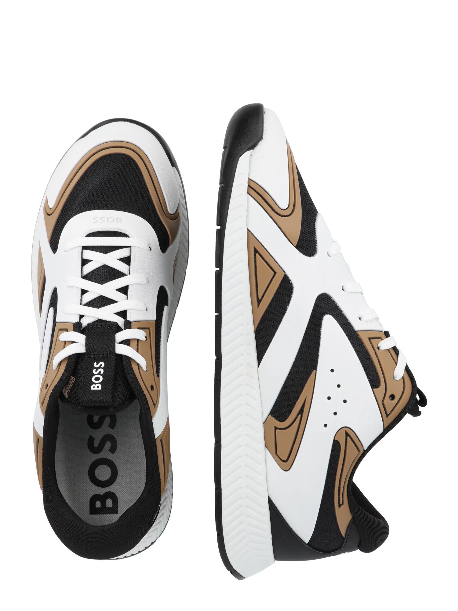 BOSS Black Sneaker low 'Titanium' șamoa / negru / alb - Pled.ro