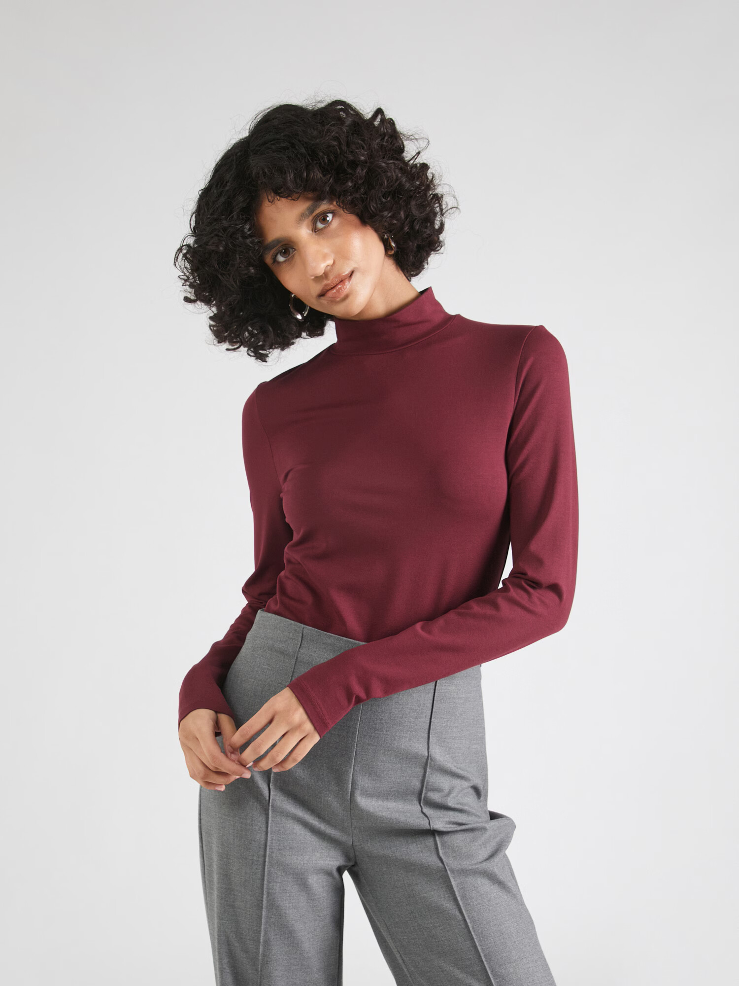 BOSS Black Tricou 'Emata' roșu burgundy - Pled.ro