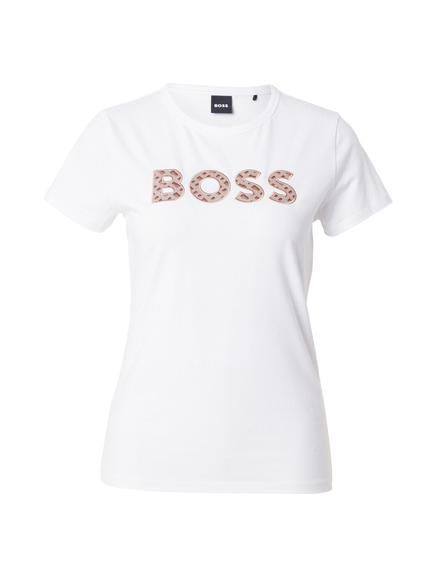 BOSS Black Tricou 'Eventsa4' bej / maro deschis / alb - Pled.ro