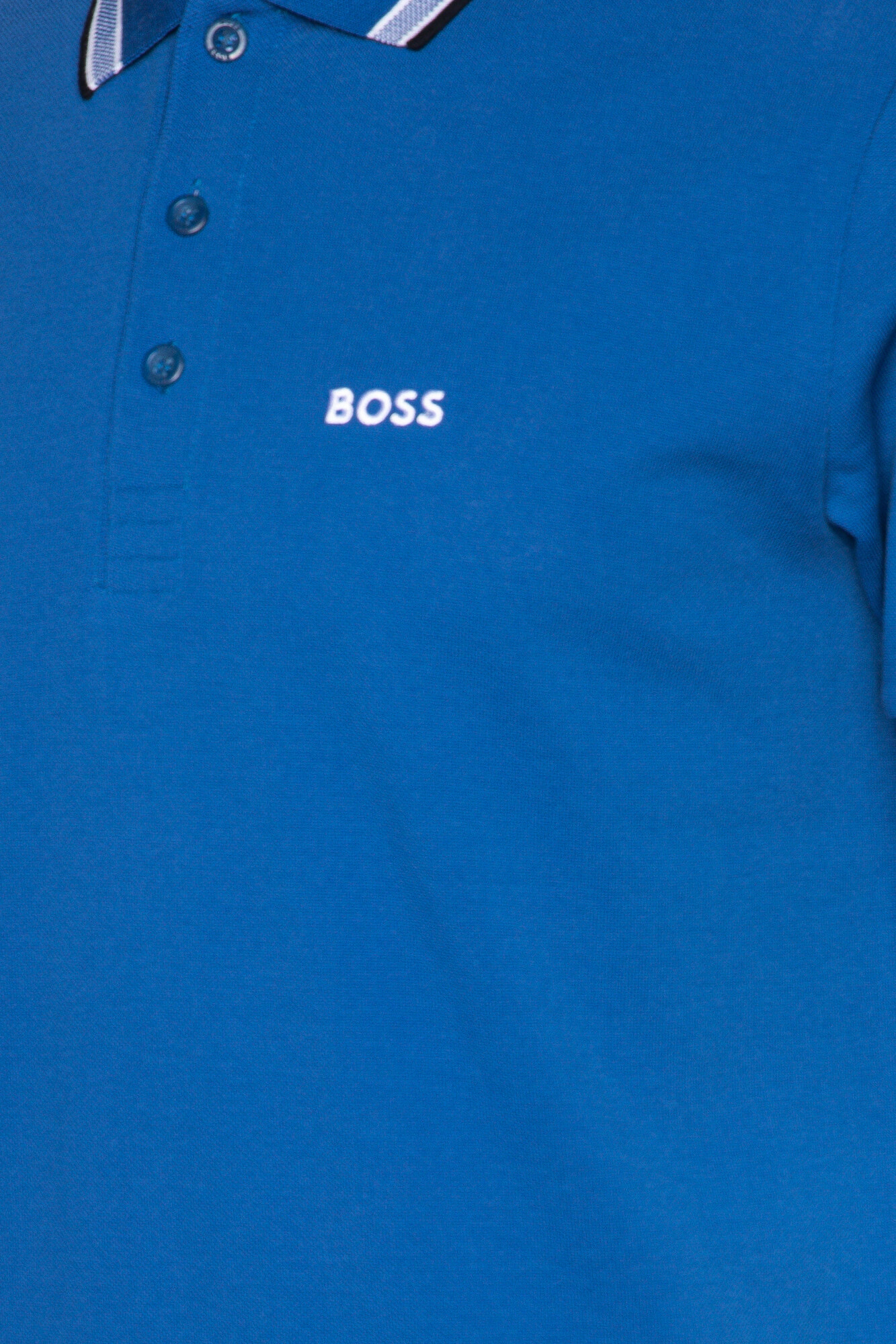 BOSS Black Tricou 'Paddy' albastru regal / negru / alb - Pled.ro