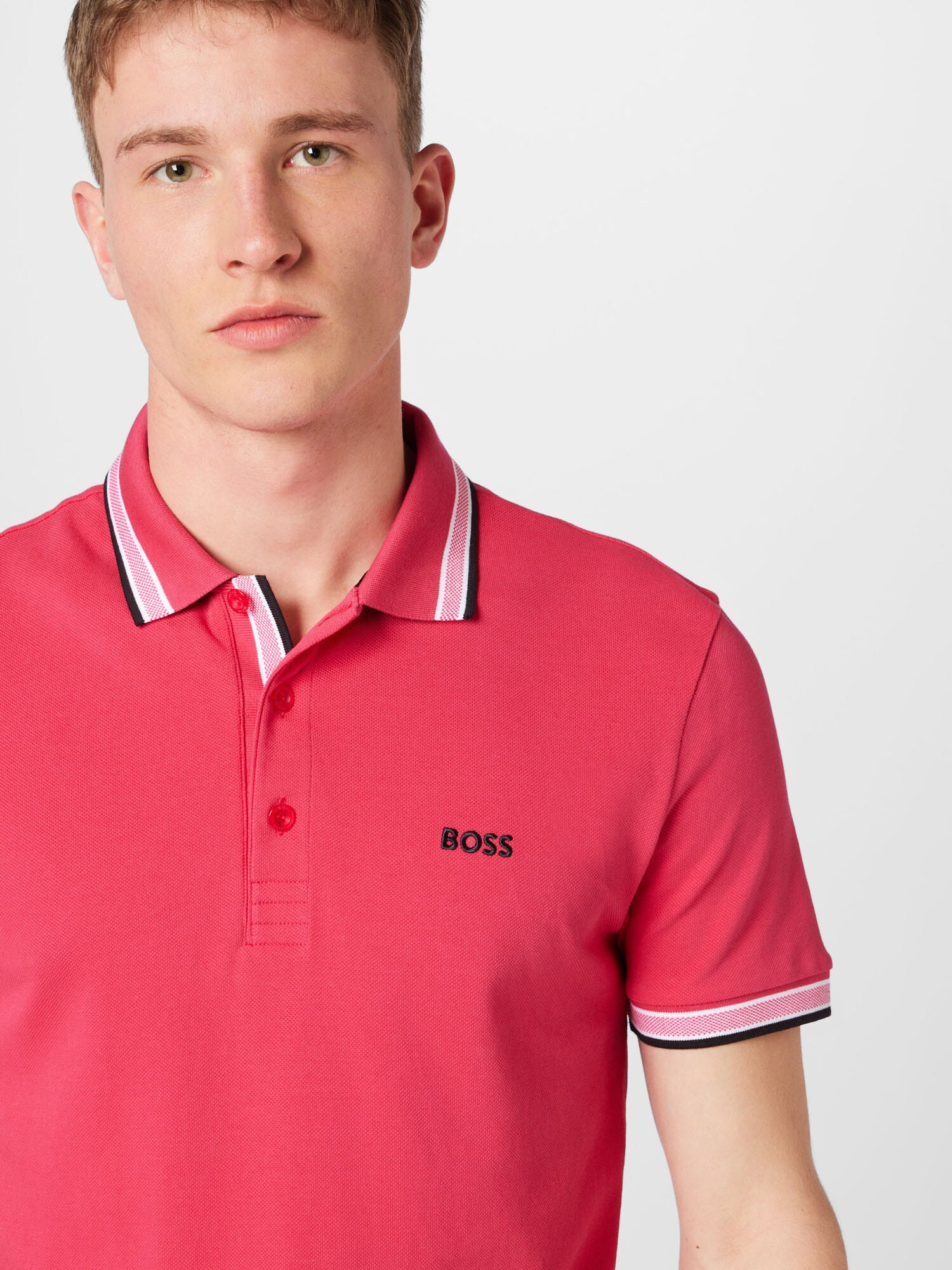 BOSS Green Tricou 'Paddy' fucsia / negru - Pled.ro