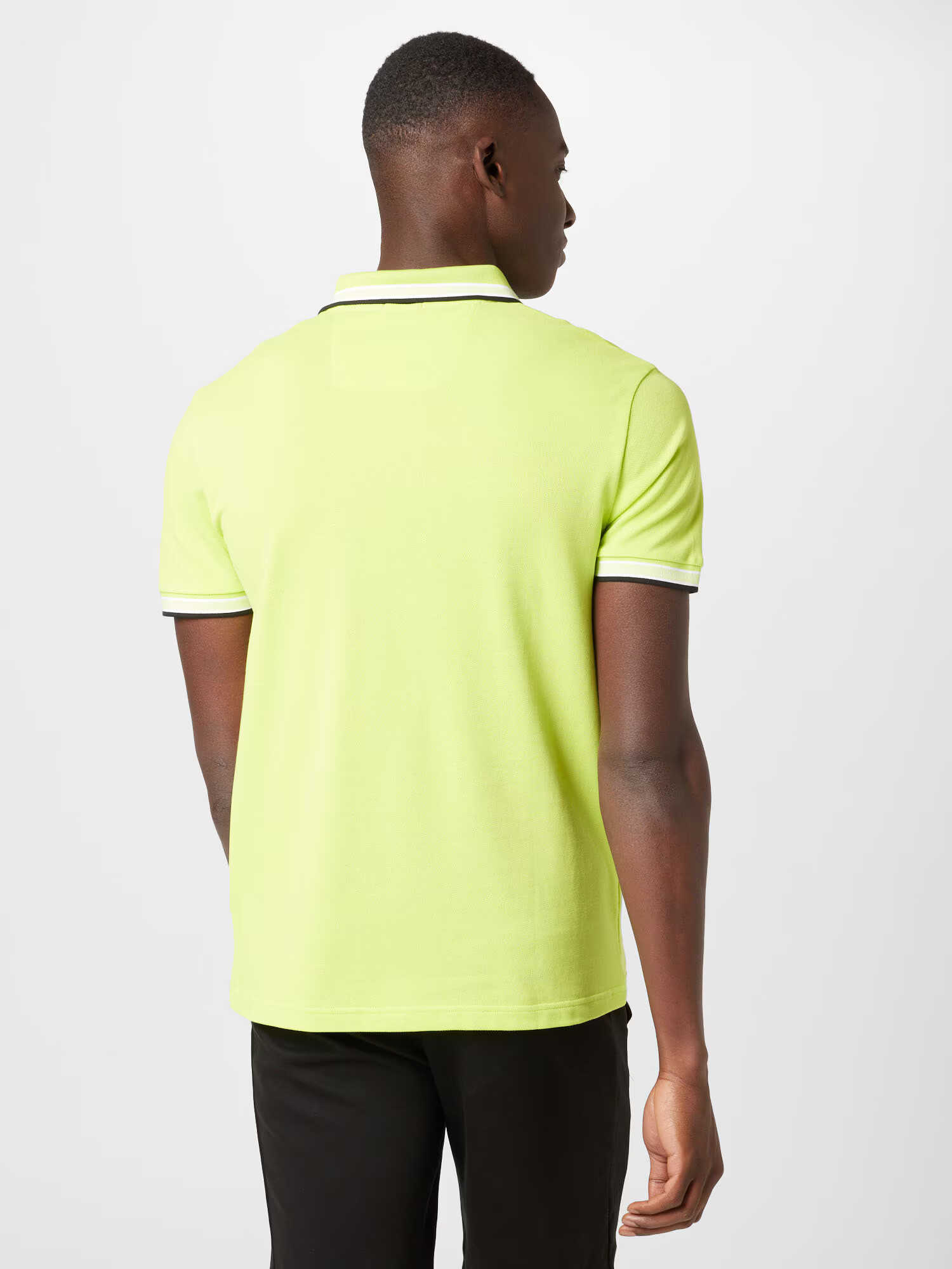 BOSS Green Tricou 'Paddy' verde deschis / negru / alb - Pled.ro