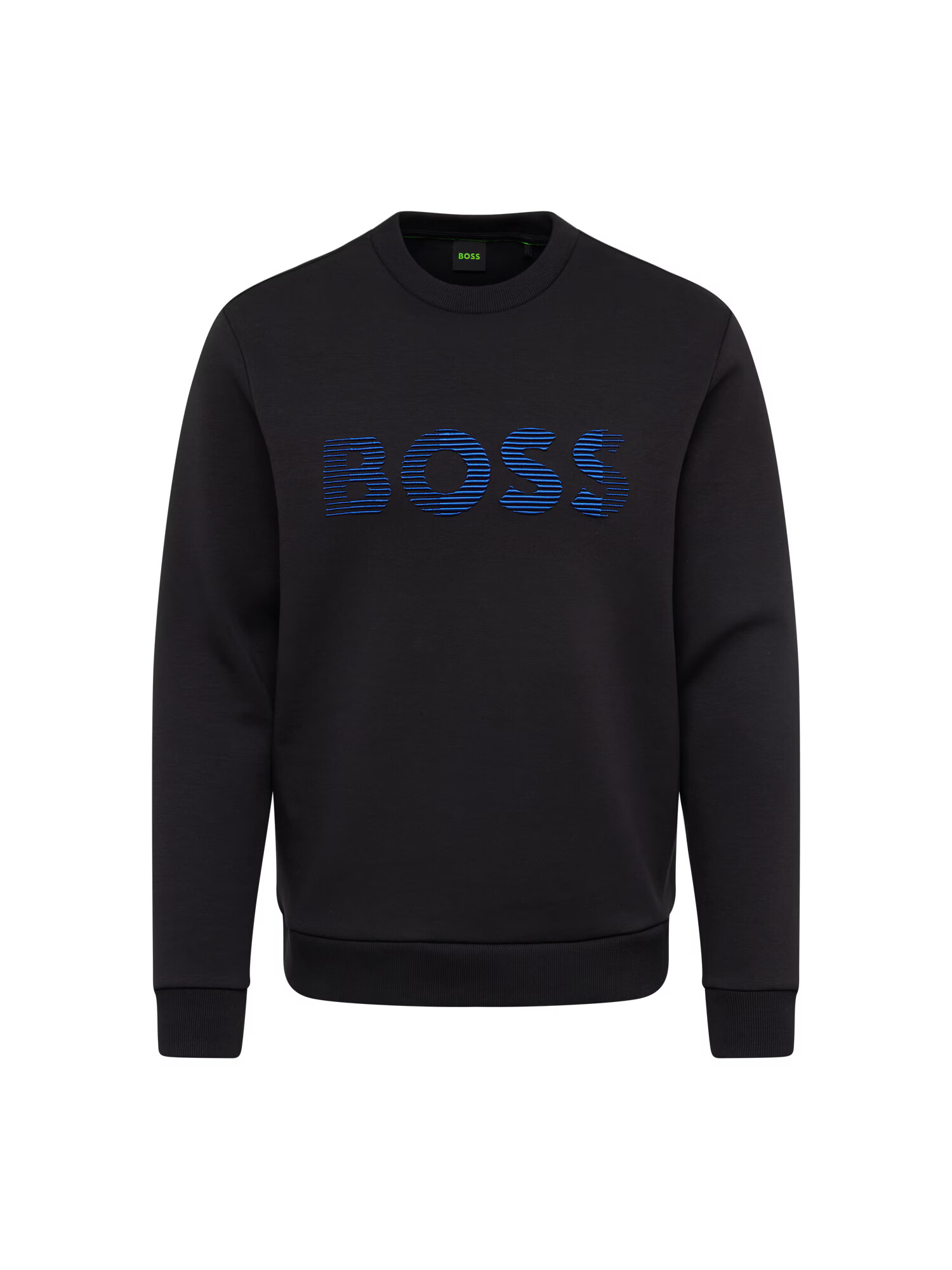 BOSS Green Bluză de molton 'Salbo' albastru / negru - Pled.ro