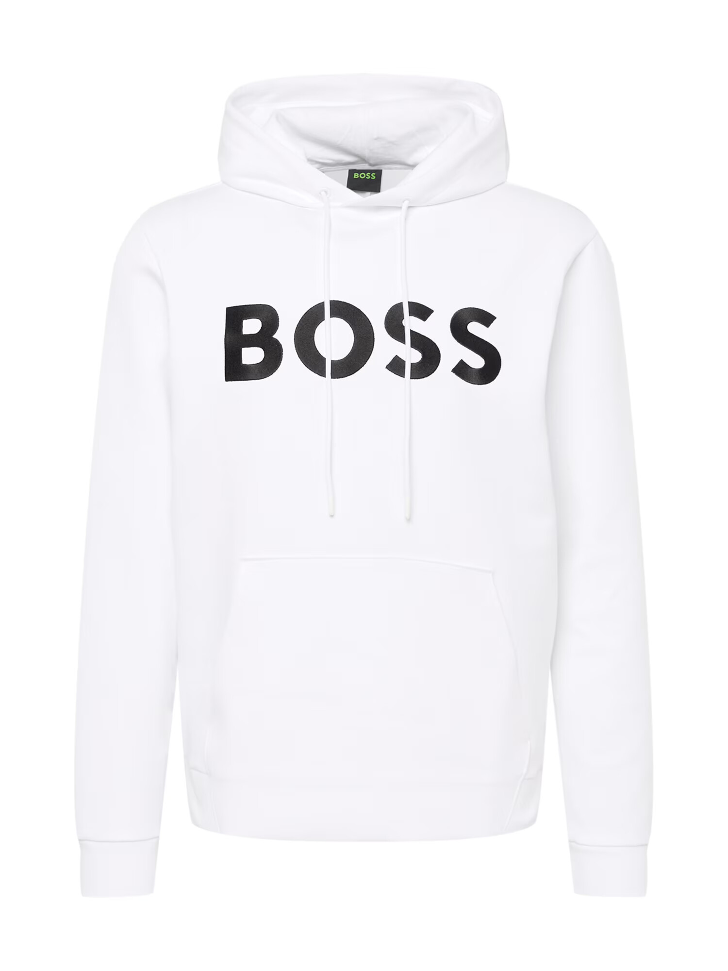 BOSS Green Bluză de molton 'Soody' negru / alb murdar - Pled.ro