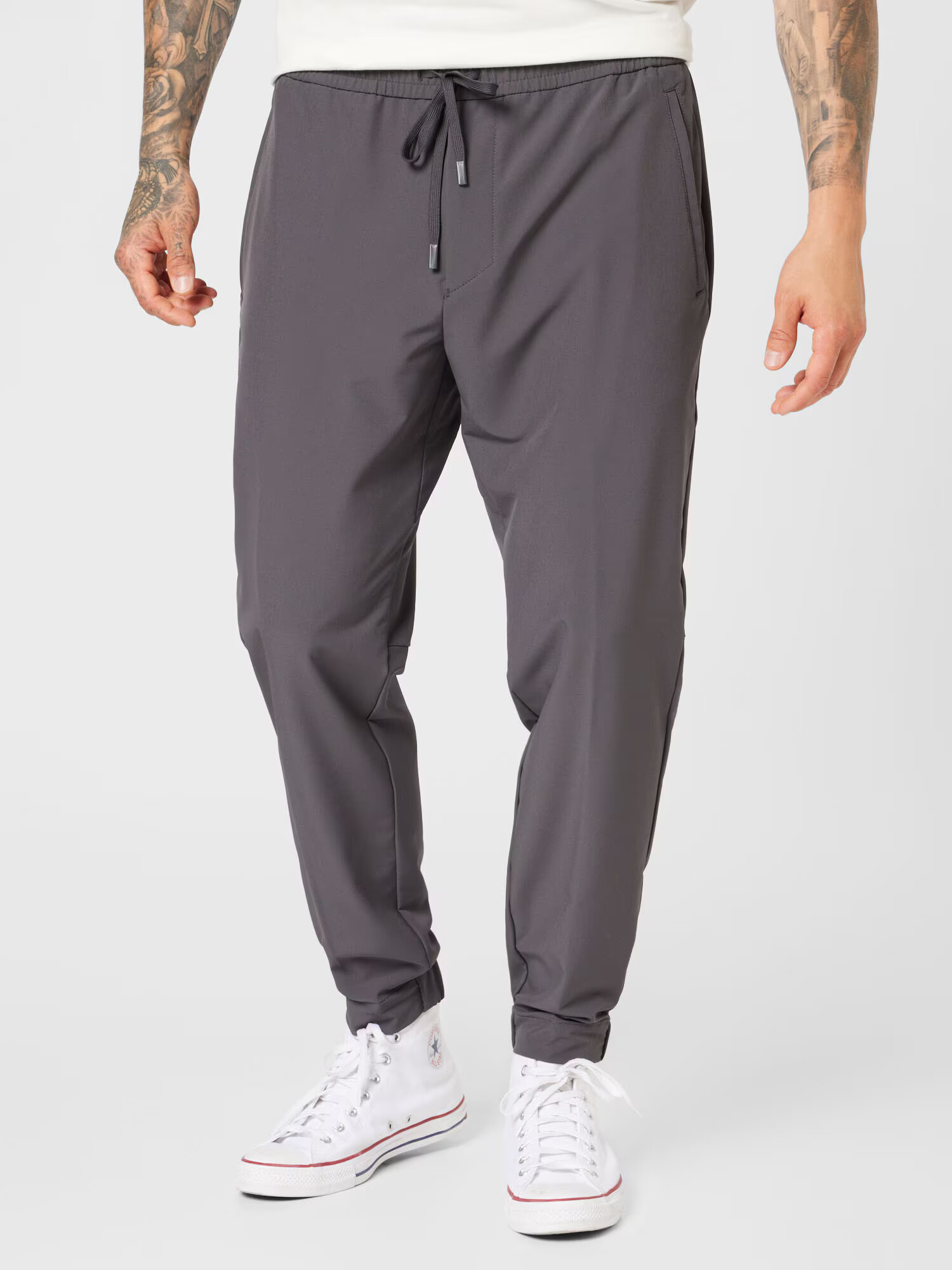 BOSS Green Pantaloni cu dungă 'Flex' gri taupe - Pled.ro