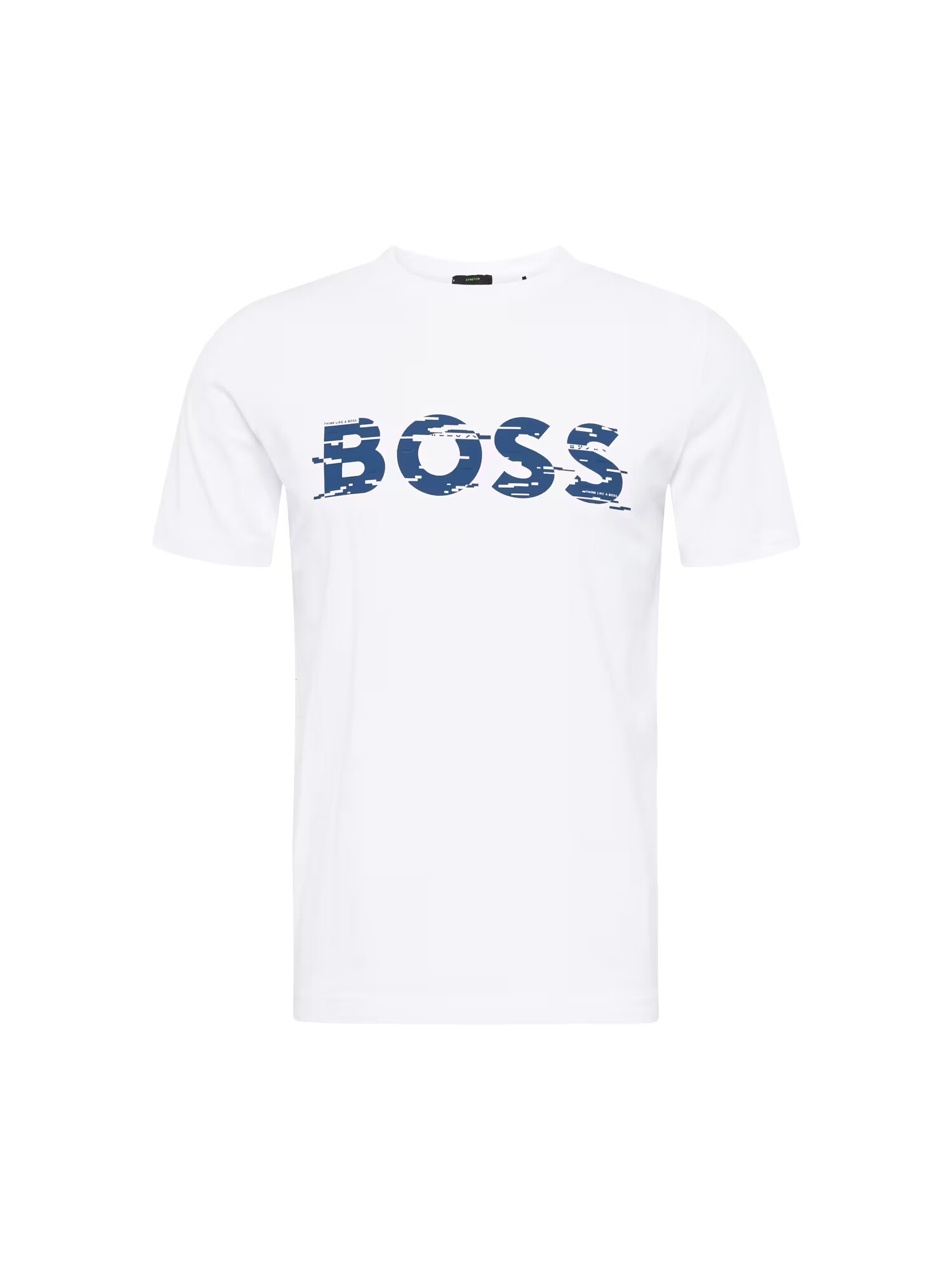 BOSS Green Tricou albastru / alb - Pled.ro