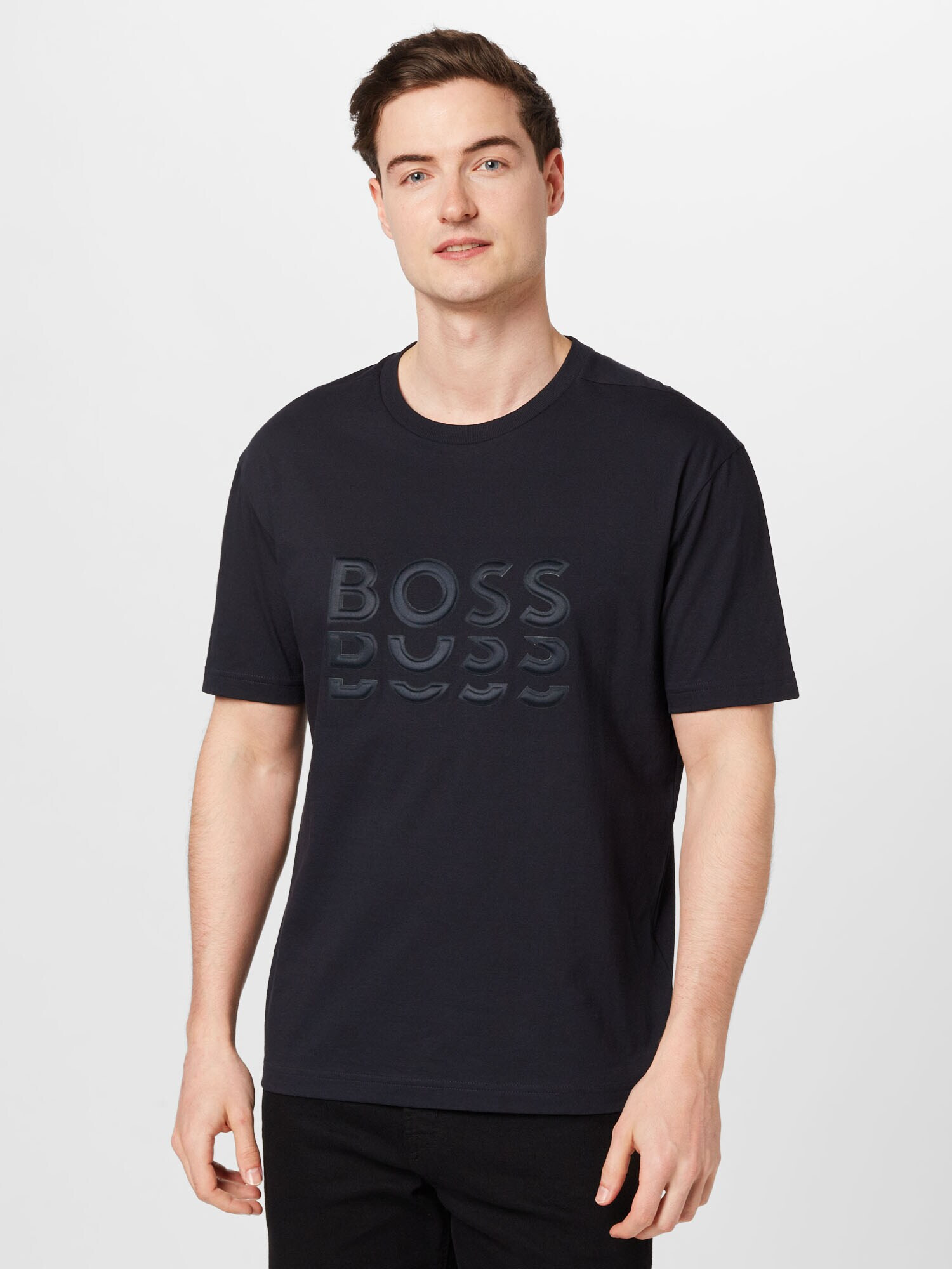 BOSS Green Tricou albastru noapte - Pled.ro