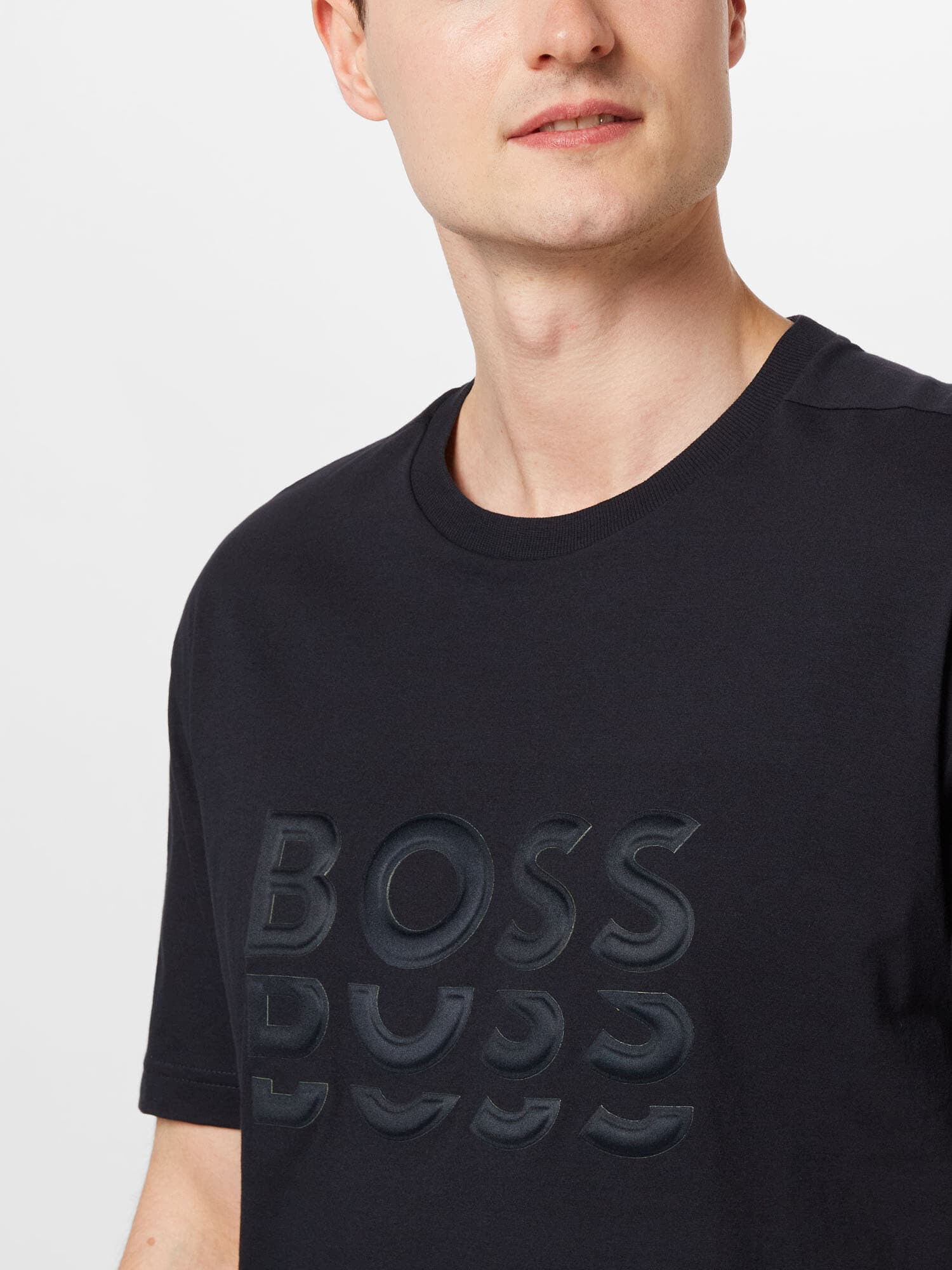 BOSS Green Tricou albastru noapte - Pled.ro