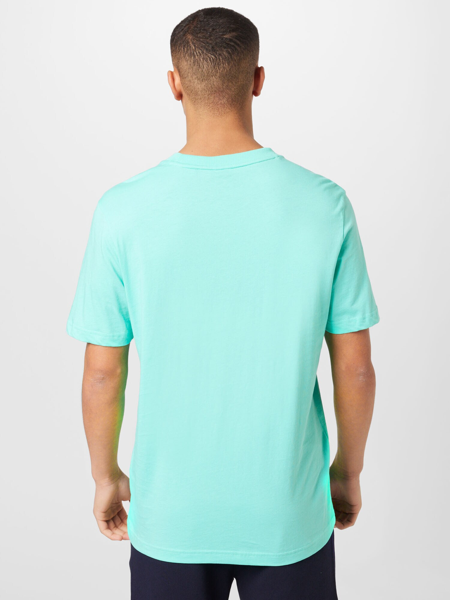 BOSS Green Tricou bleumarin / turcoaz / alb - Pled.ro