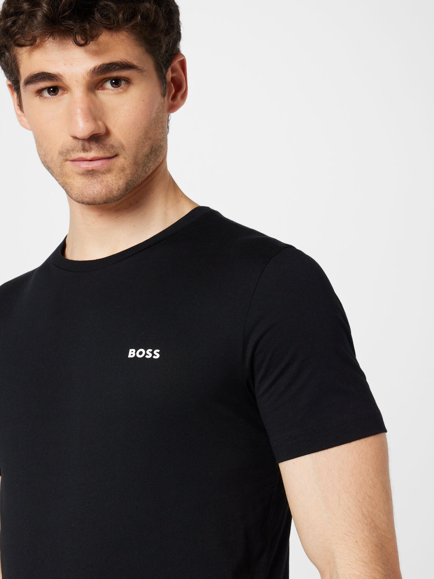 BOSS Green Tricou galben / negru / alb - Pled.ro