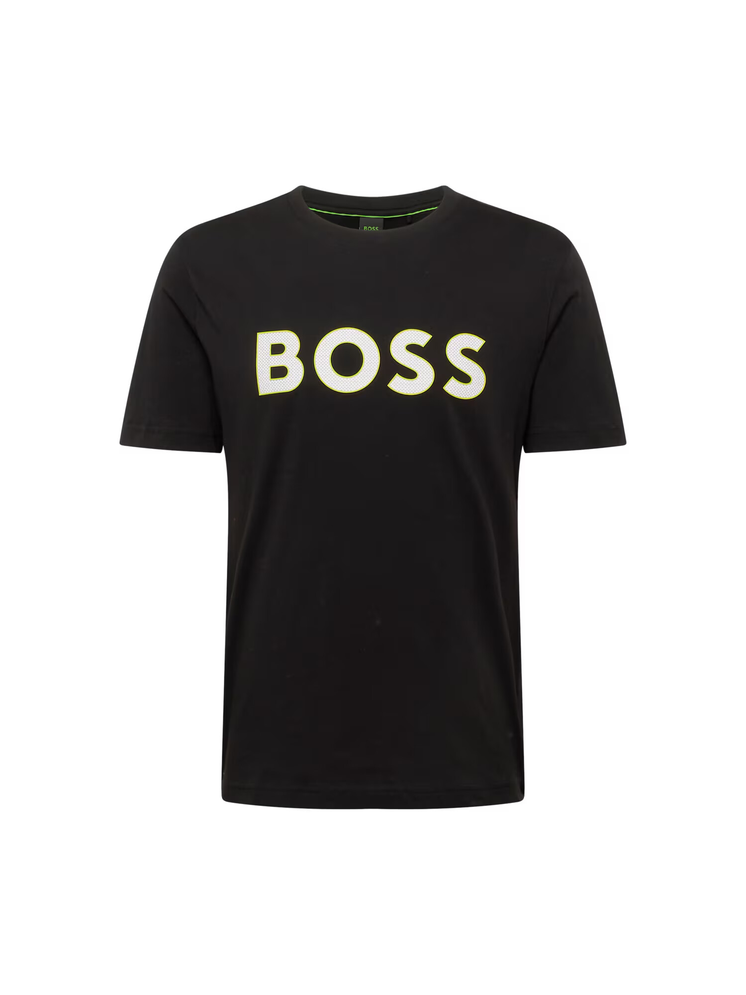 BOSS Green Tricou negru / alb - Pled.ro