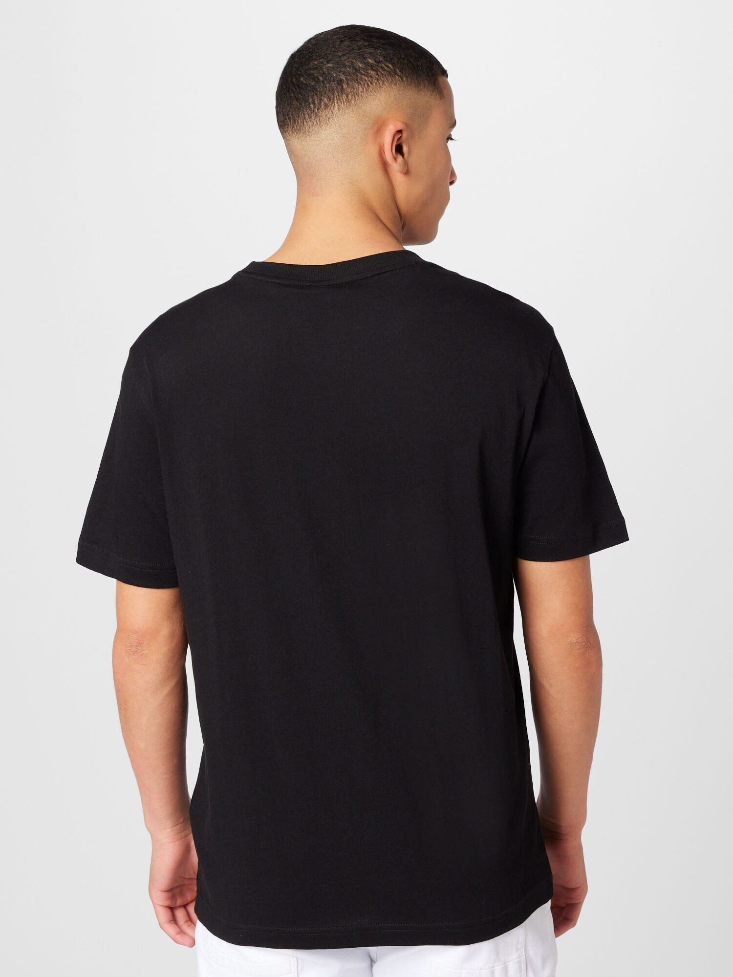 BOSS Green Tricou negru / alb - Pled.ro