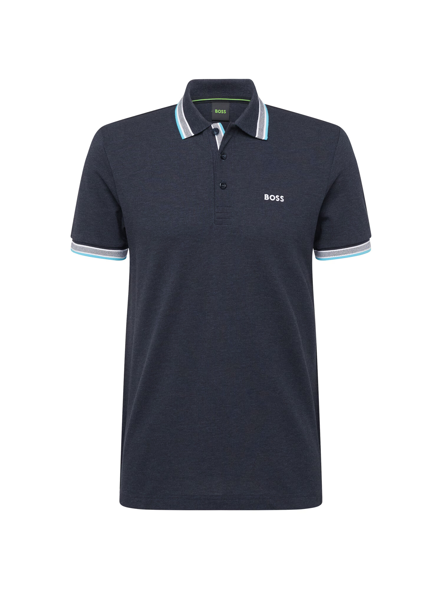 BOSS Green Tricou 'Paddy' bleumarin / azuriu / alb - Pled.ro