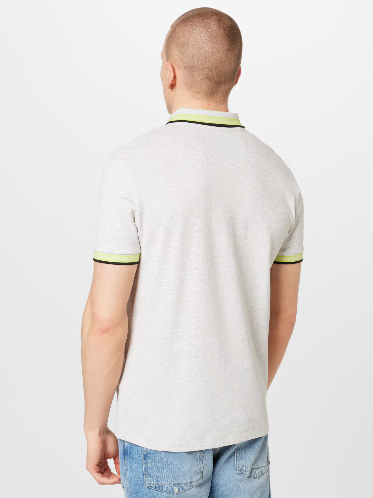 BOSS Green Tricou 'Paddy' galben citron / gri deschis / negru - Pled.ro