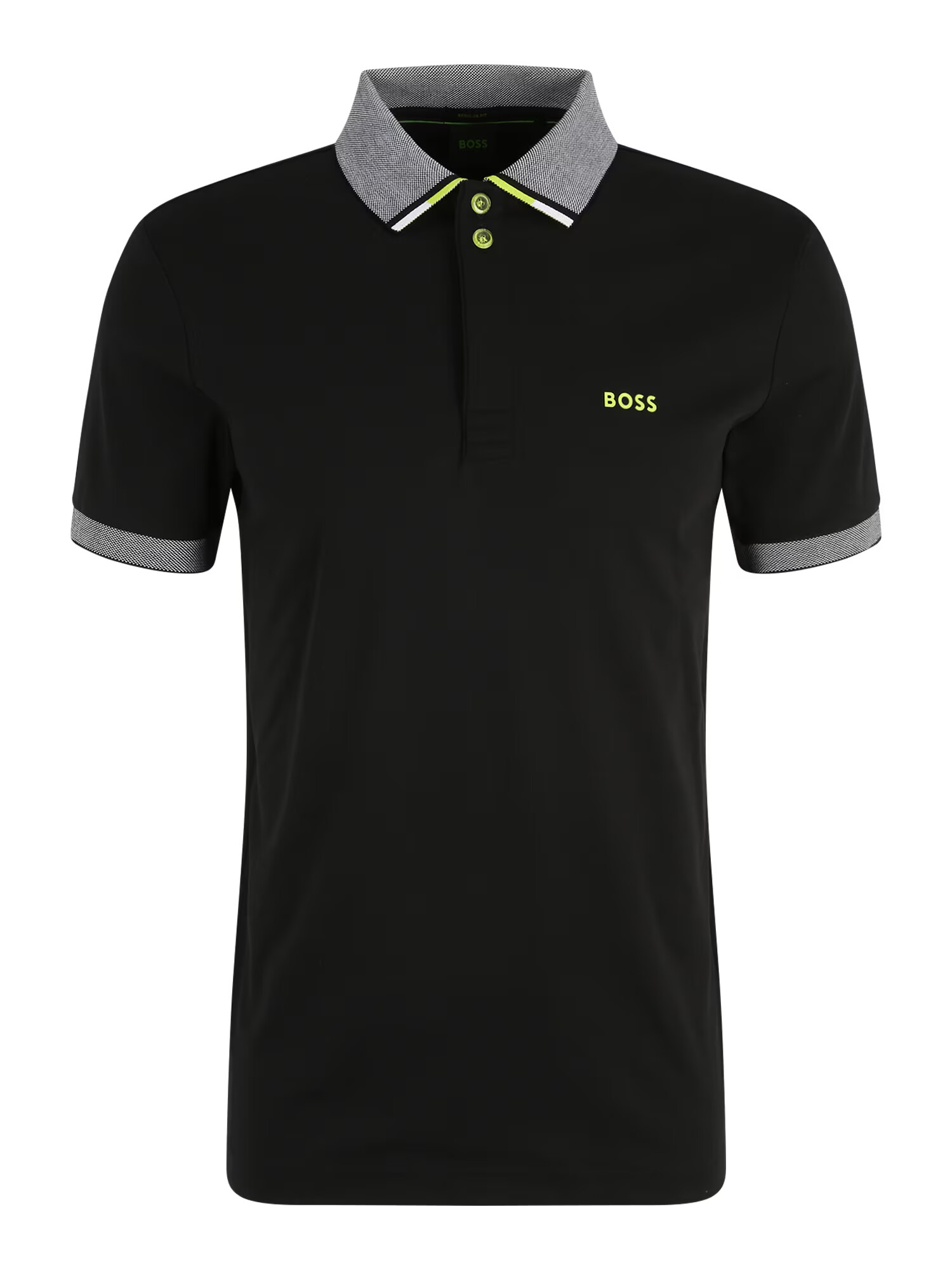 BOSS Green Tricou 'Paddy' verde stuf / negru / alb - Pled.ro