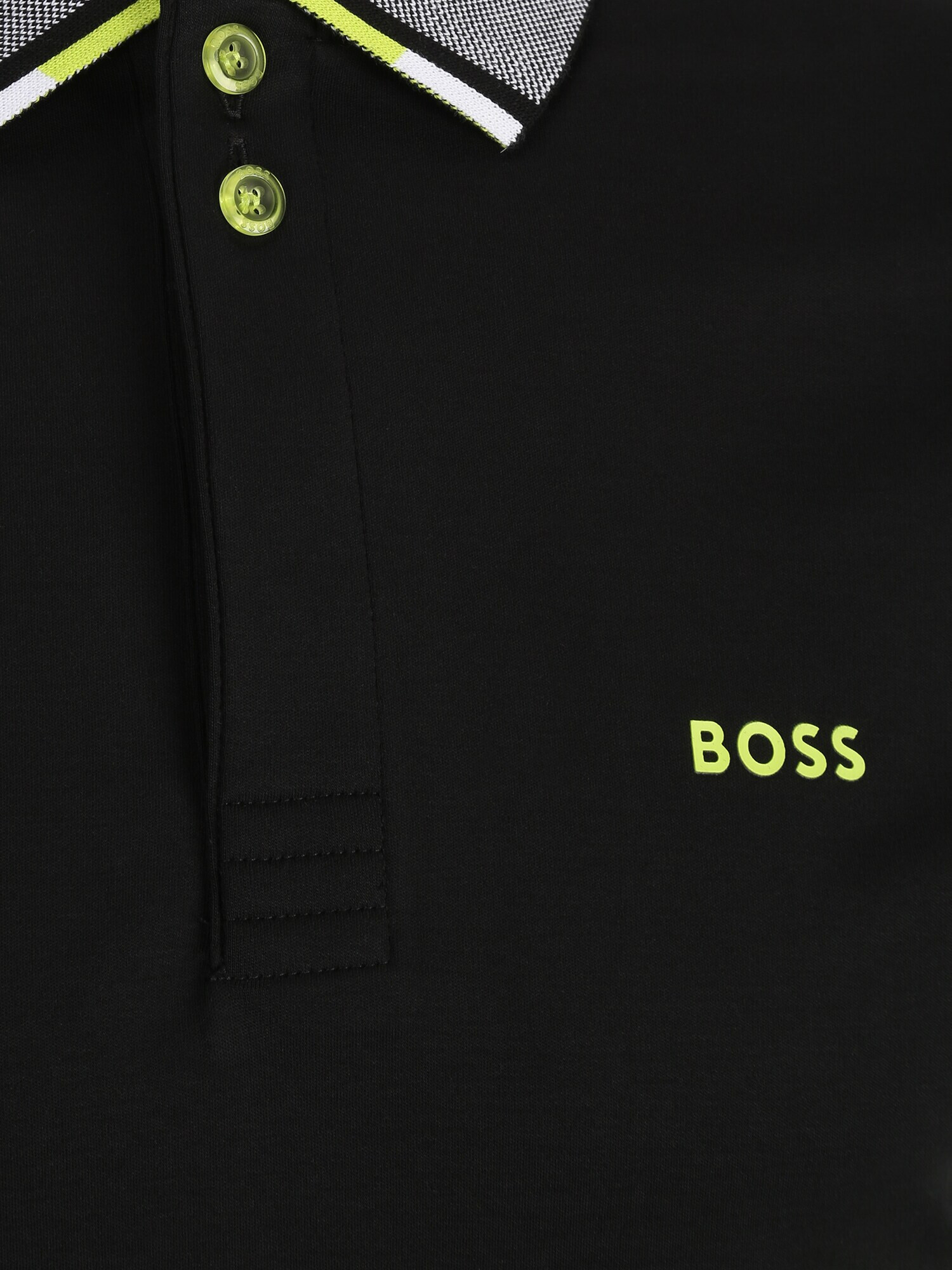 BOSS Green Tricou 'Paddy' verde stuf / negru / alb - Pled.ro