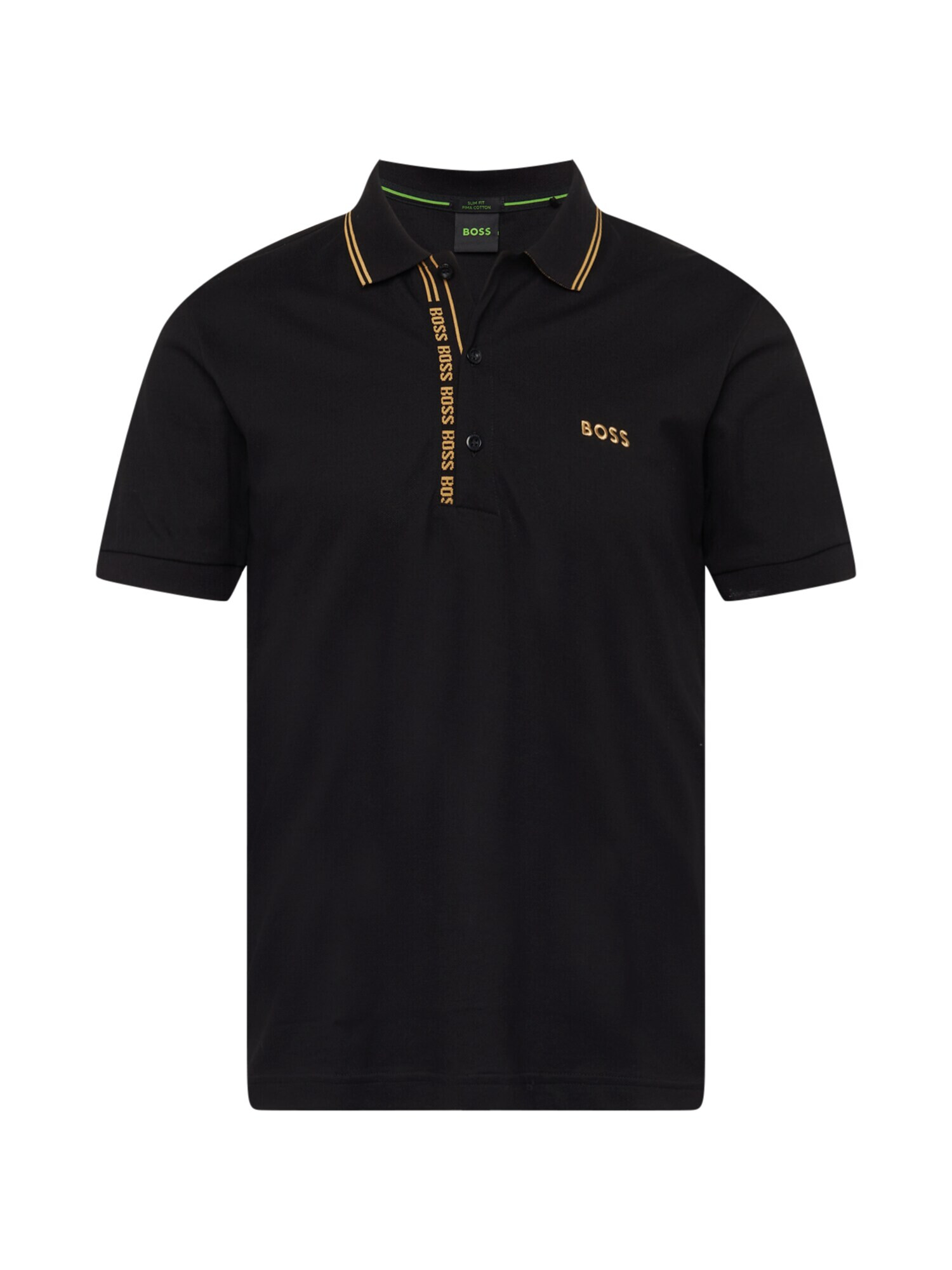 BOSS Green Tricou 'Paule 4' portocaliu / negru - Pled.ro