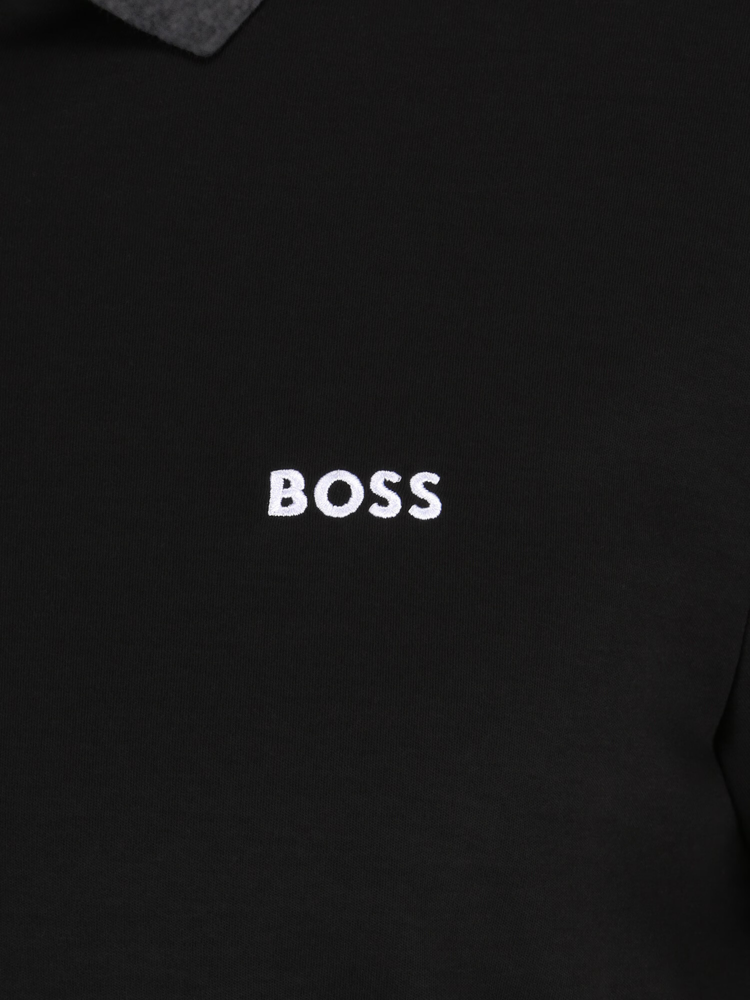 BOSS Green Tricou 'Paule' gri închis / negru / alb - Pled.ro