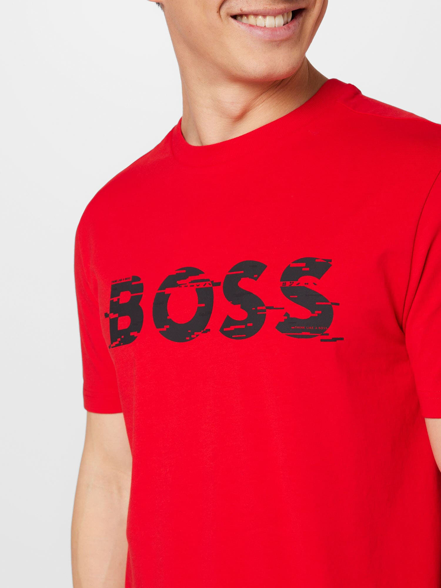 BOSS Green Tricou roșu / negru - Pled.ro