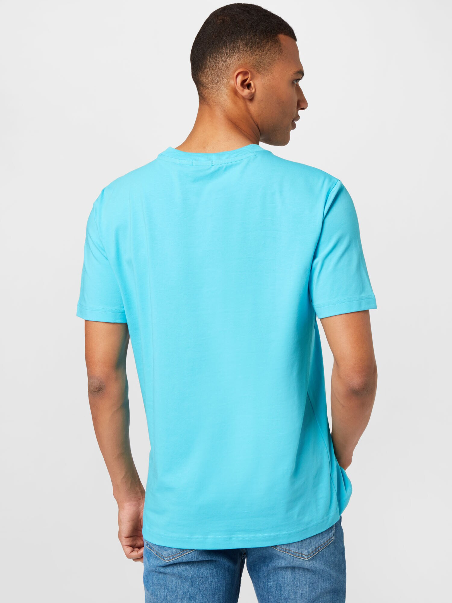 BOSS Green Tricou 'TEE' bleumarin / turcoaz - Pled.ro