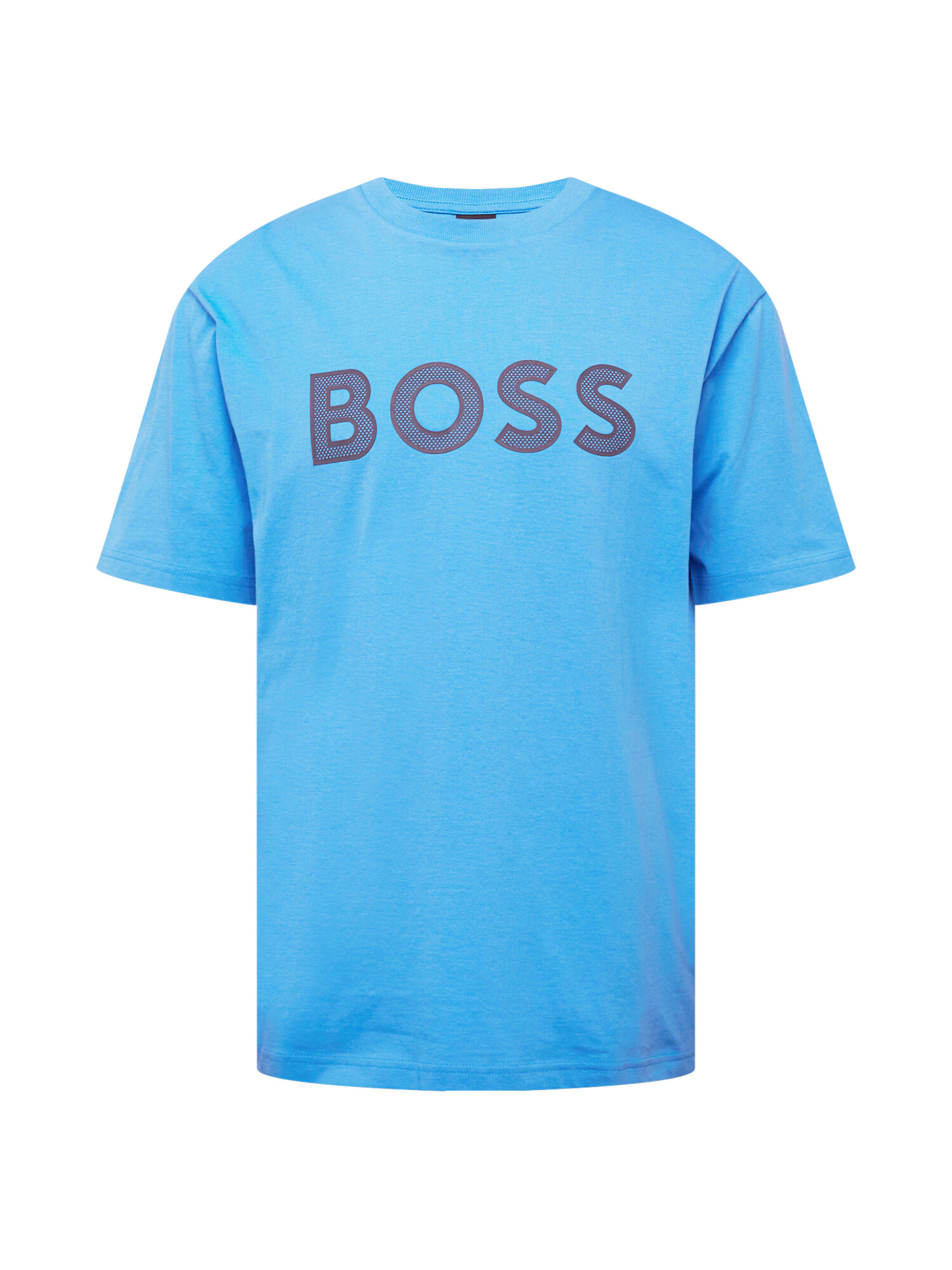 BOSS Green Tricou 'Teeos' cyan / gri închis - Pled.ro