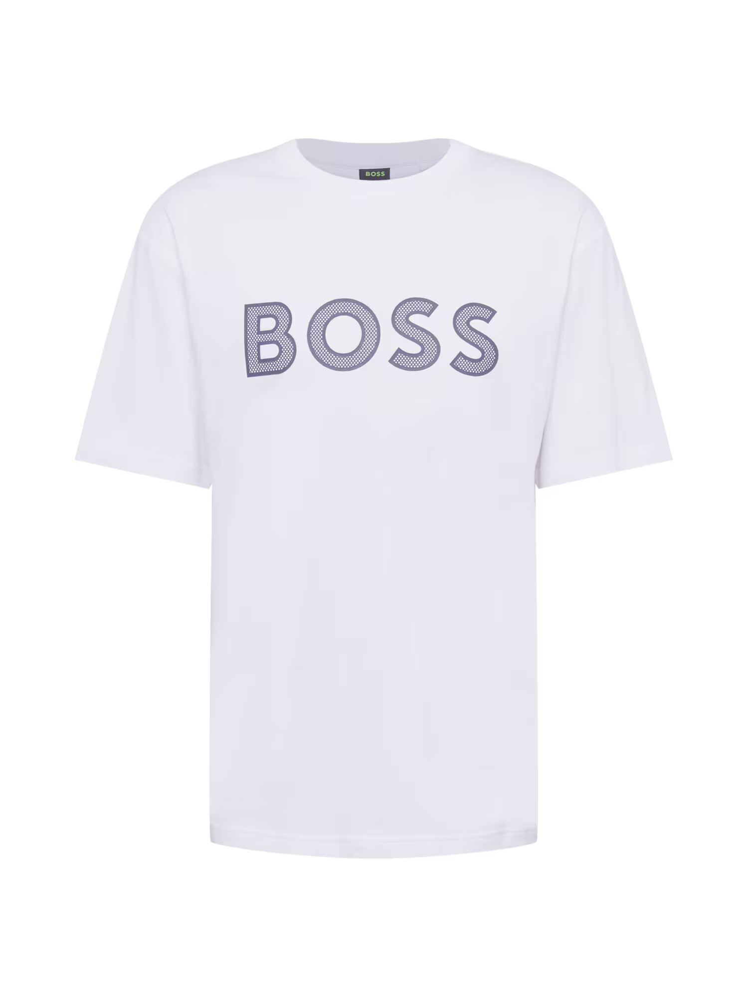 BOSS Green Tricou 'Teeos' gri închis / alb - Pled.ro