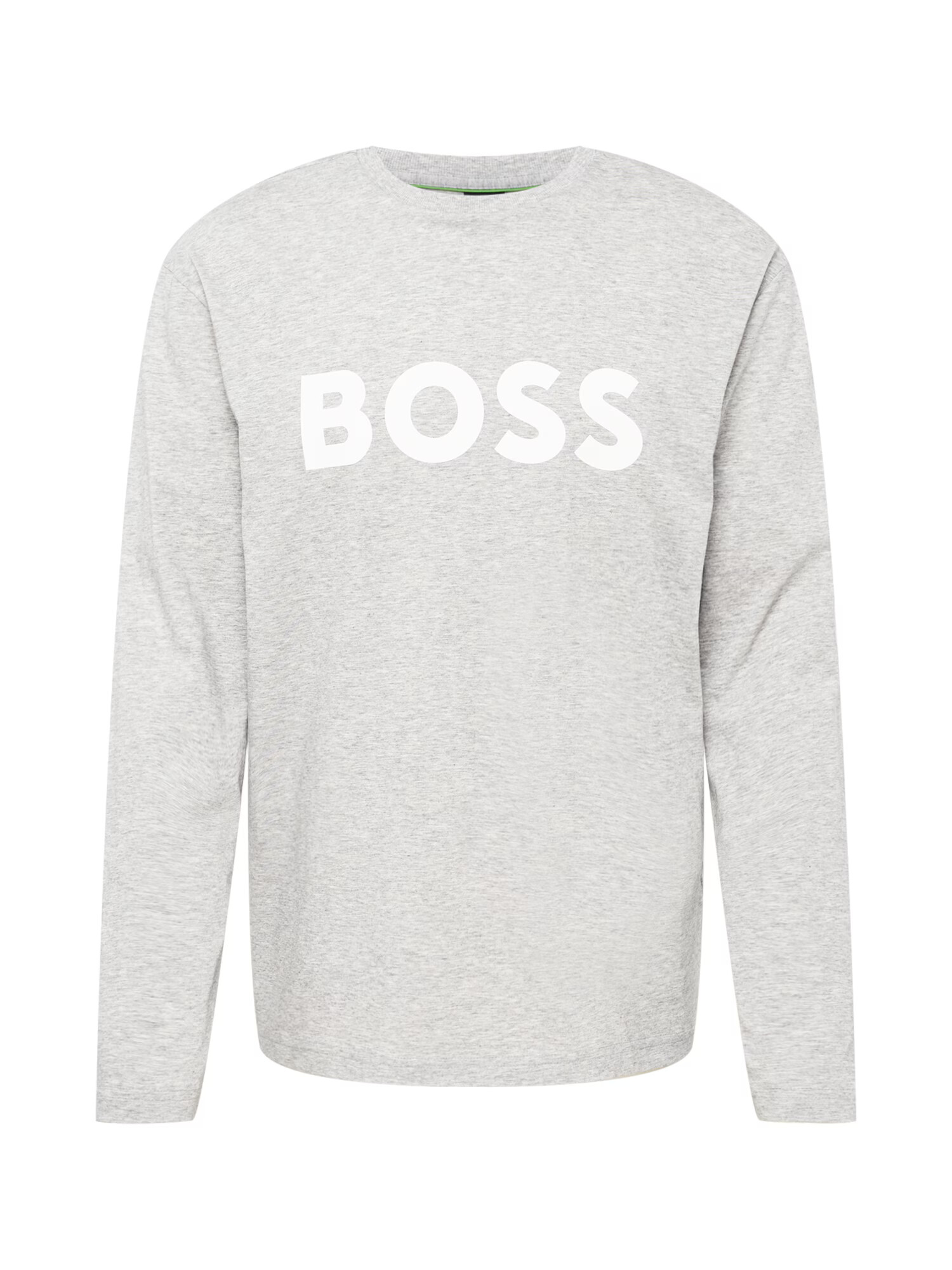 BOSS Green Tricou 'Togn' gri deschis / alb - Pled.ro