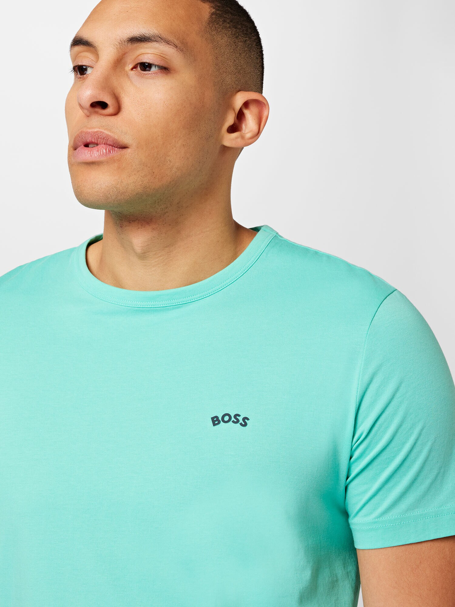 BOSS Green Tricou verde deschis - Pled.ro