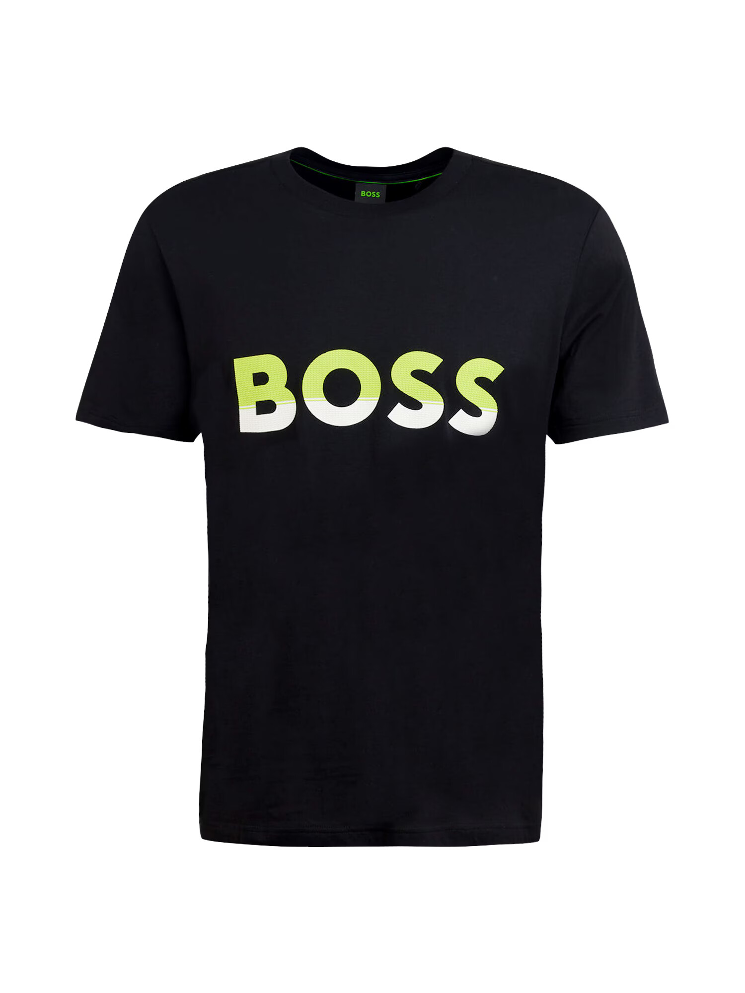 BOSS Green Tricou verde deschis / negru / alb - Pled.ro