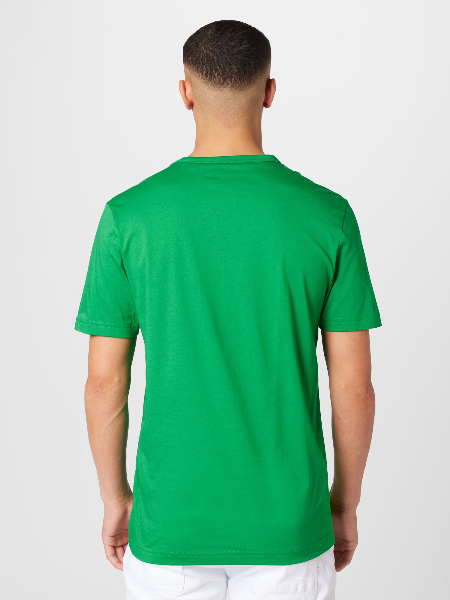 BOSS Green Tricou verde iarbă / alb - Pled.ro