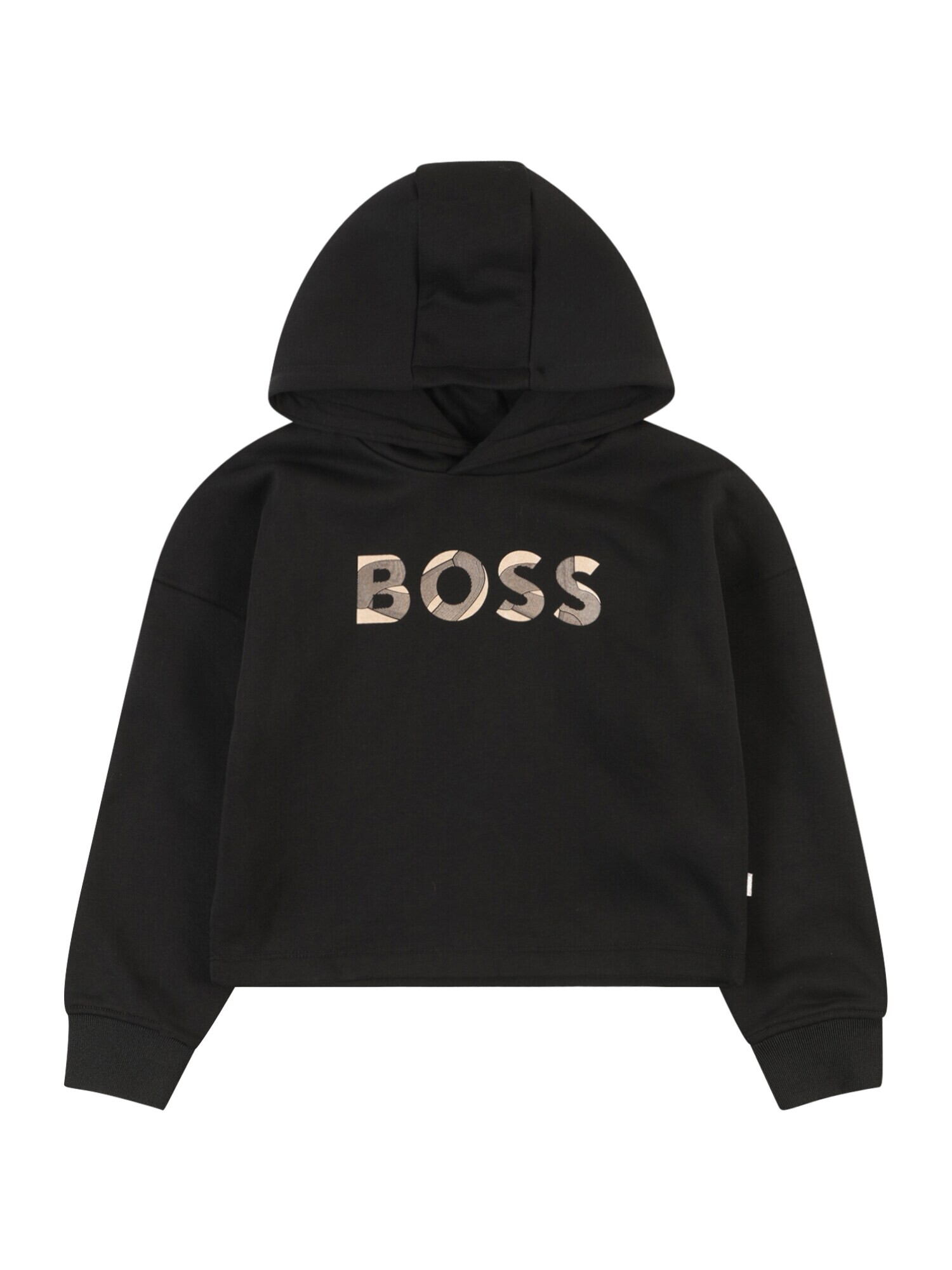 BOSS Kidswear Bluză de molton bej / negru - Pled.ro