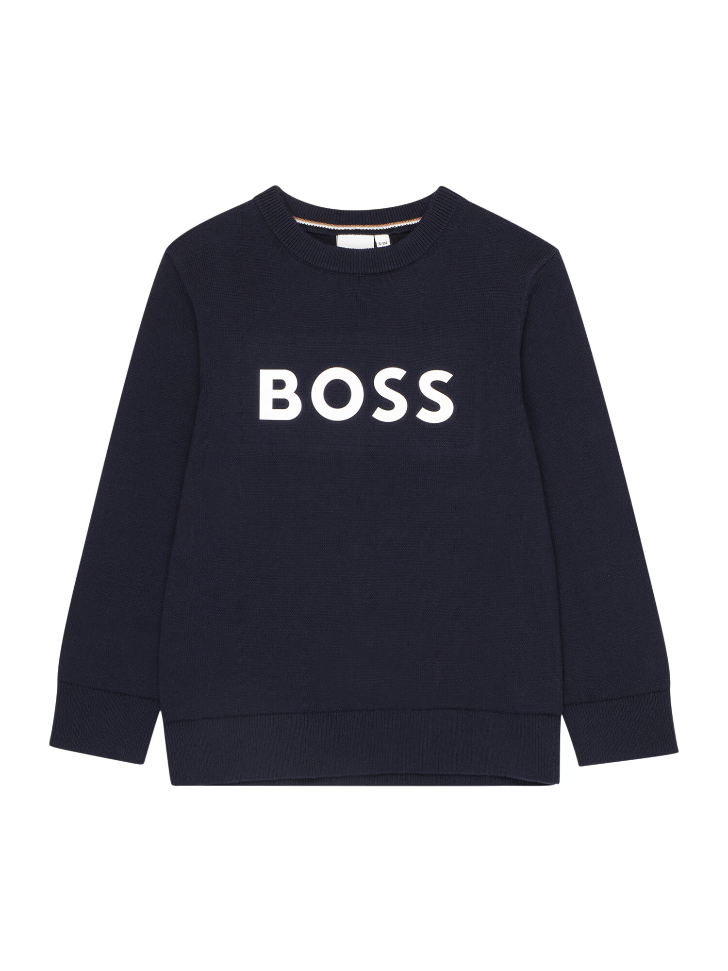 BOSS Kidswear Pulover bleumarin / alb - Pled.ro