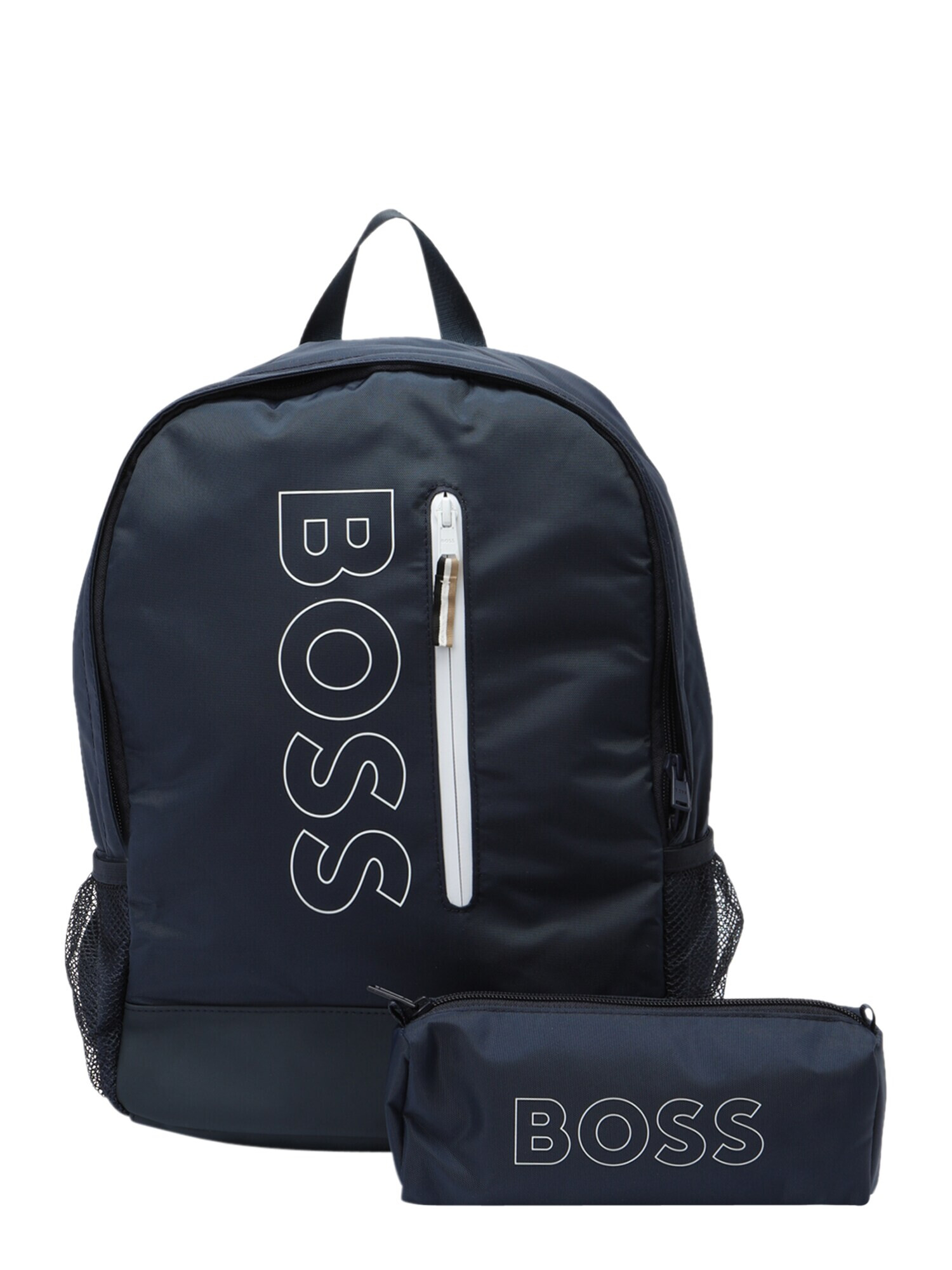 BOSS Kidswear Rucsac albastru marin / alb - Pled.ro