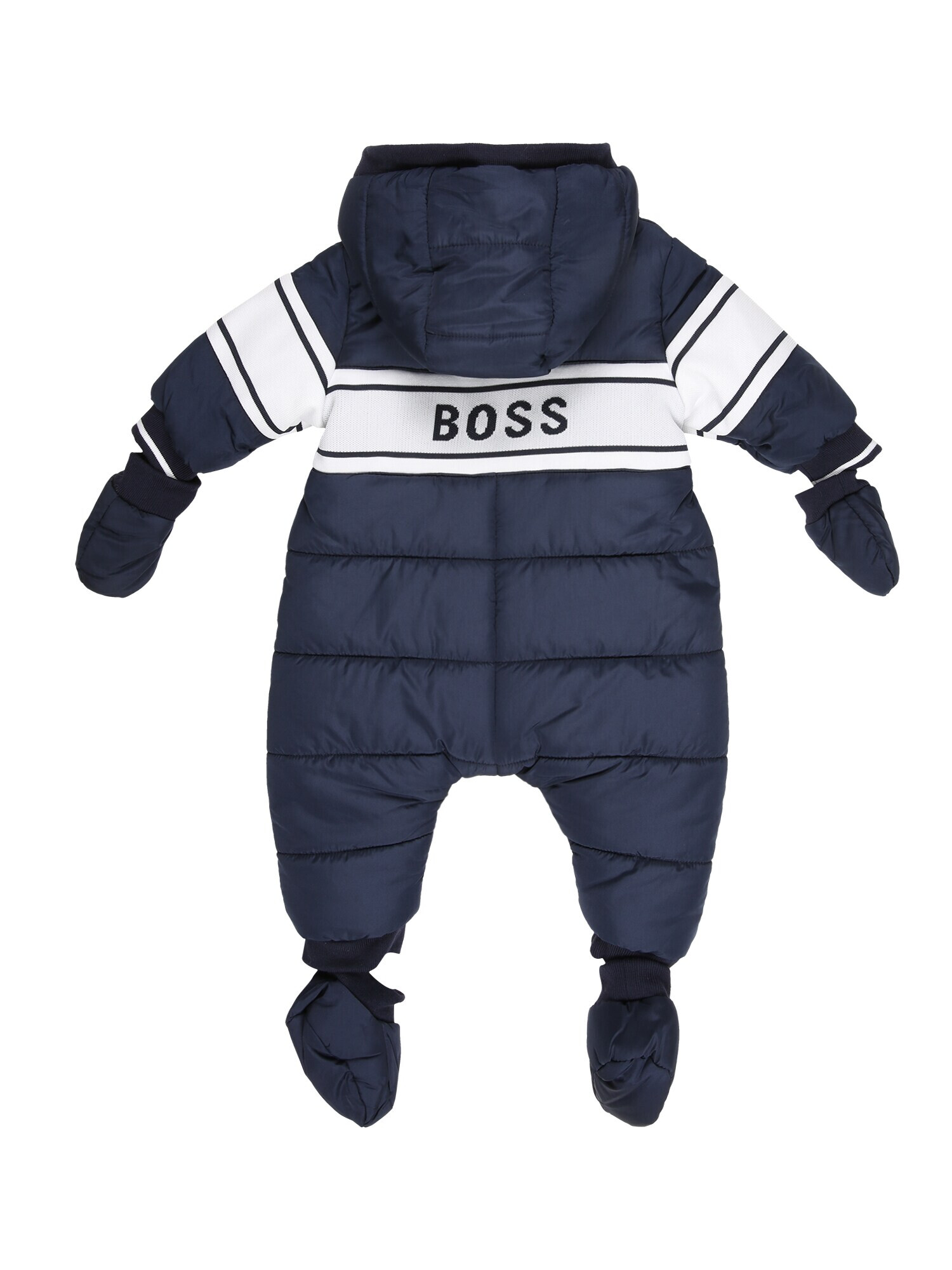 BOSS Kidswear Salopetă albastru marin / alb - Pled.ro