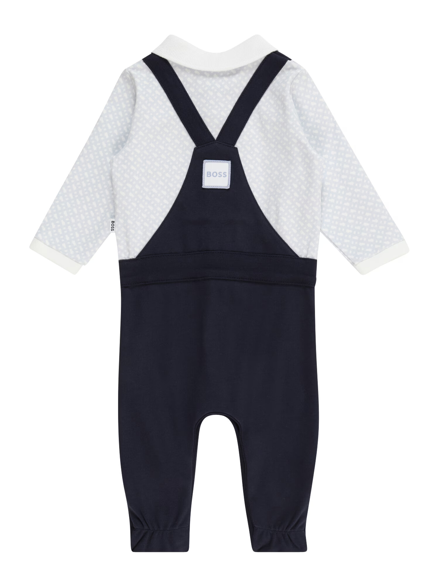 BOSS Kidswear Salopetă/Body albastru marin / albastru deschis / alb - Pled.ro