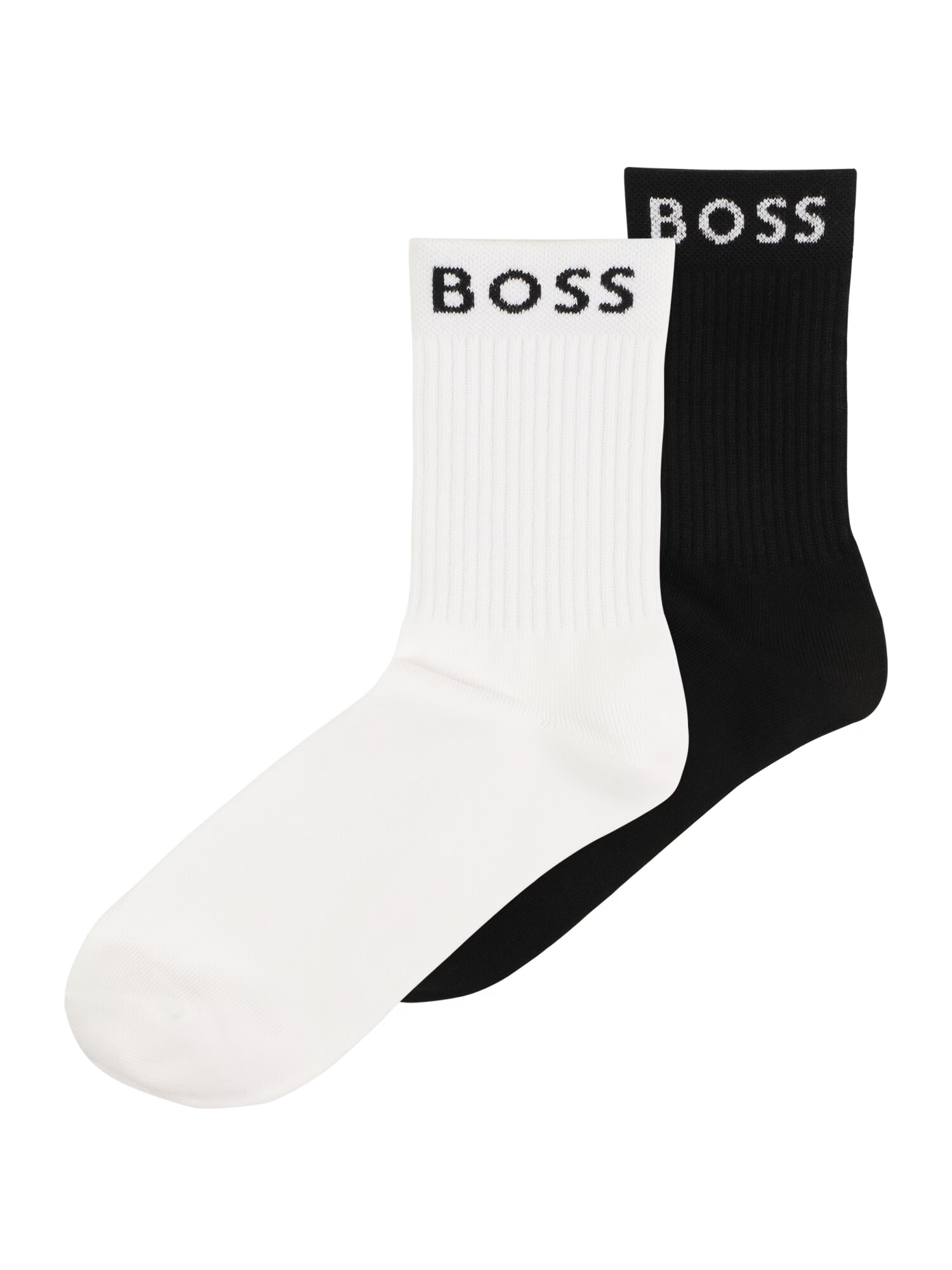 BOSS Kidswear Șosete negru / alb - Pled.ro