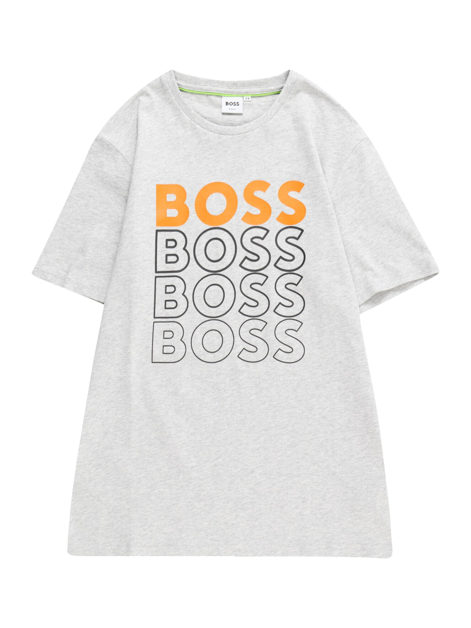 BOSS Kidswear Tricou gri amestecat / portocaliu / negru - Pled.ro