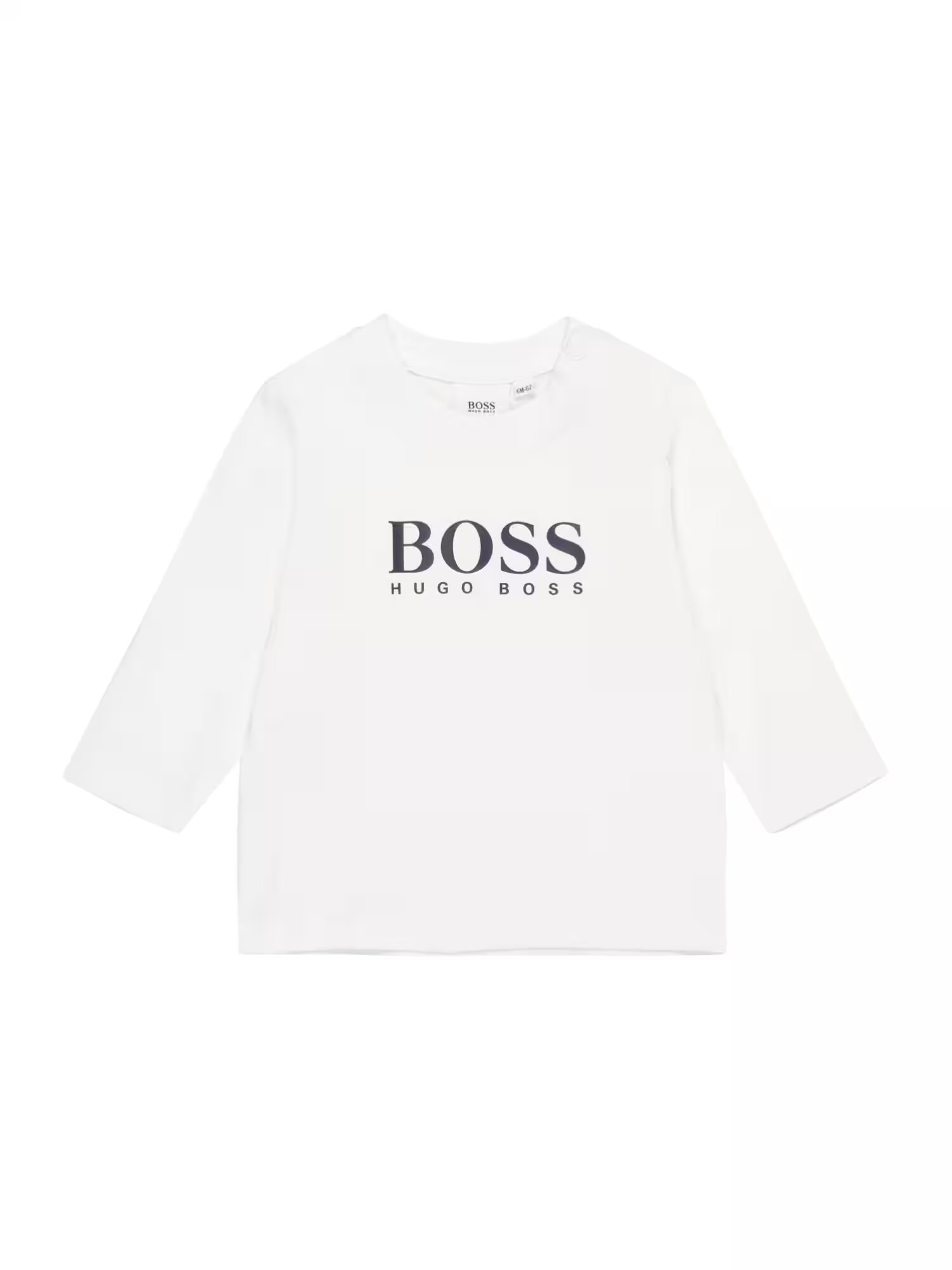 BOSS Kidswear Tricou negru / alb - Pled.ro