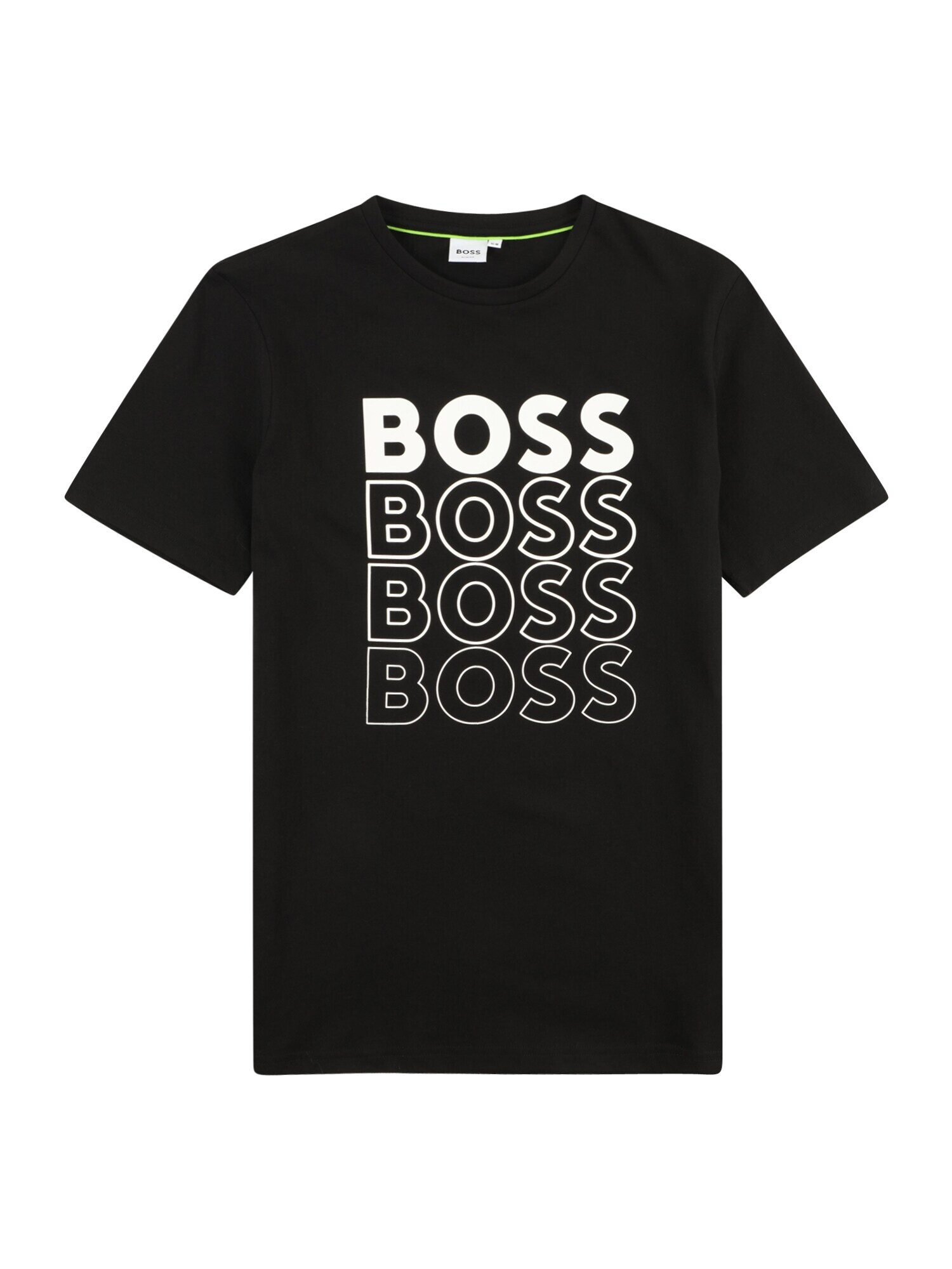 BOSS Kidswear Tricou negru / alb - Pled.ro